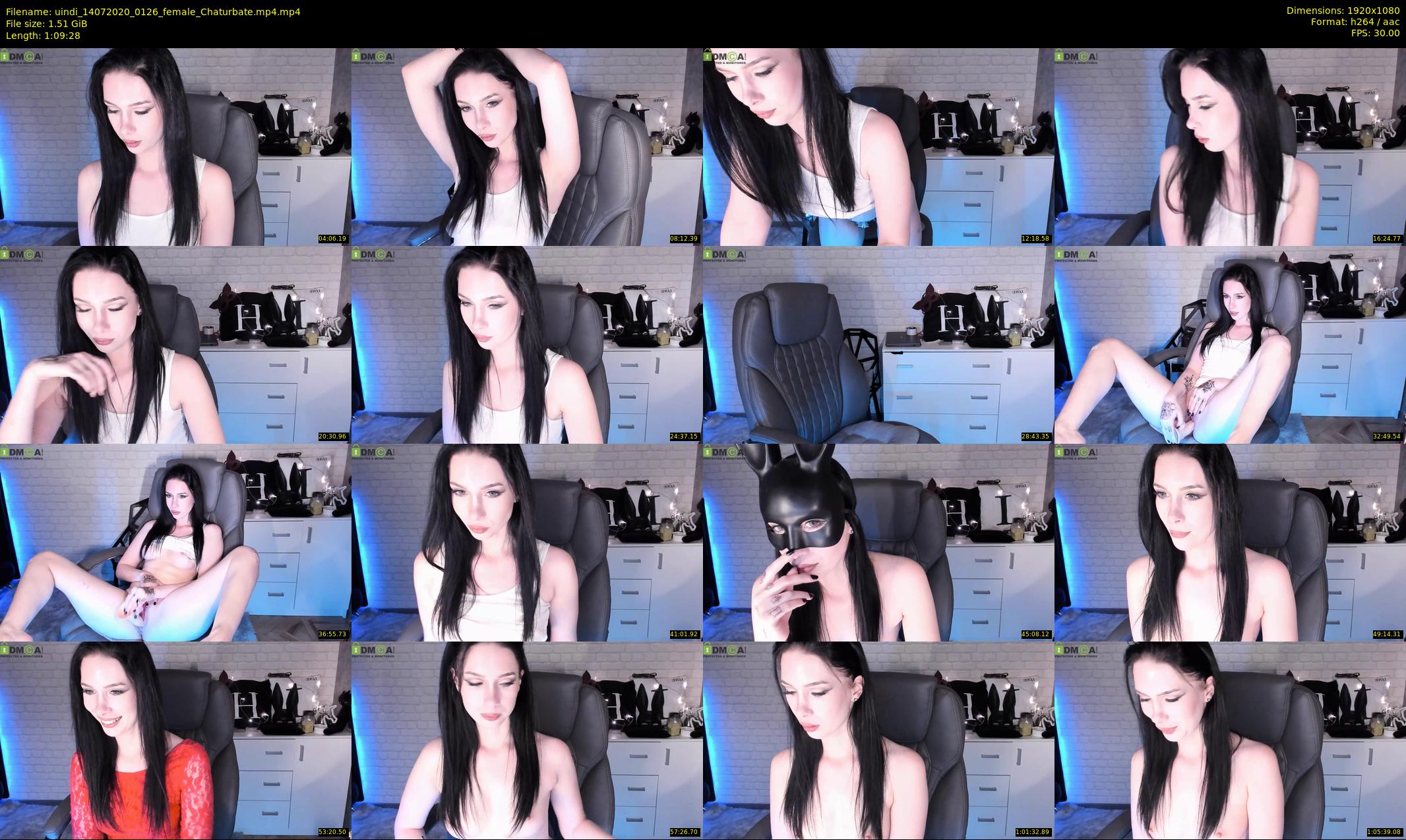 uindi — 70 minute Chaturbate female cam show recording, 1080p, Jul 14, 2020
