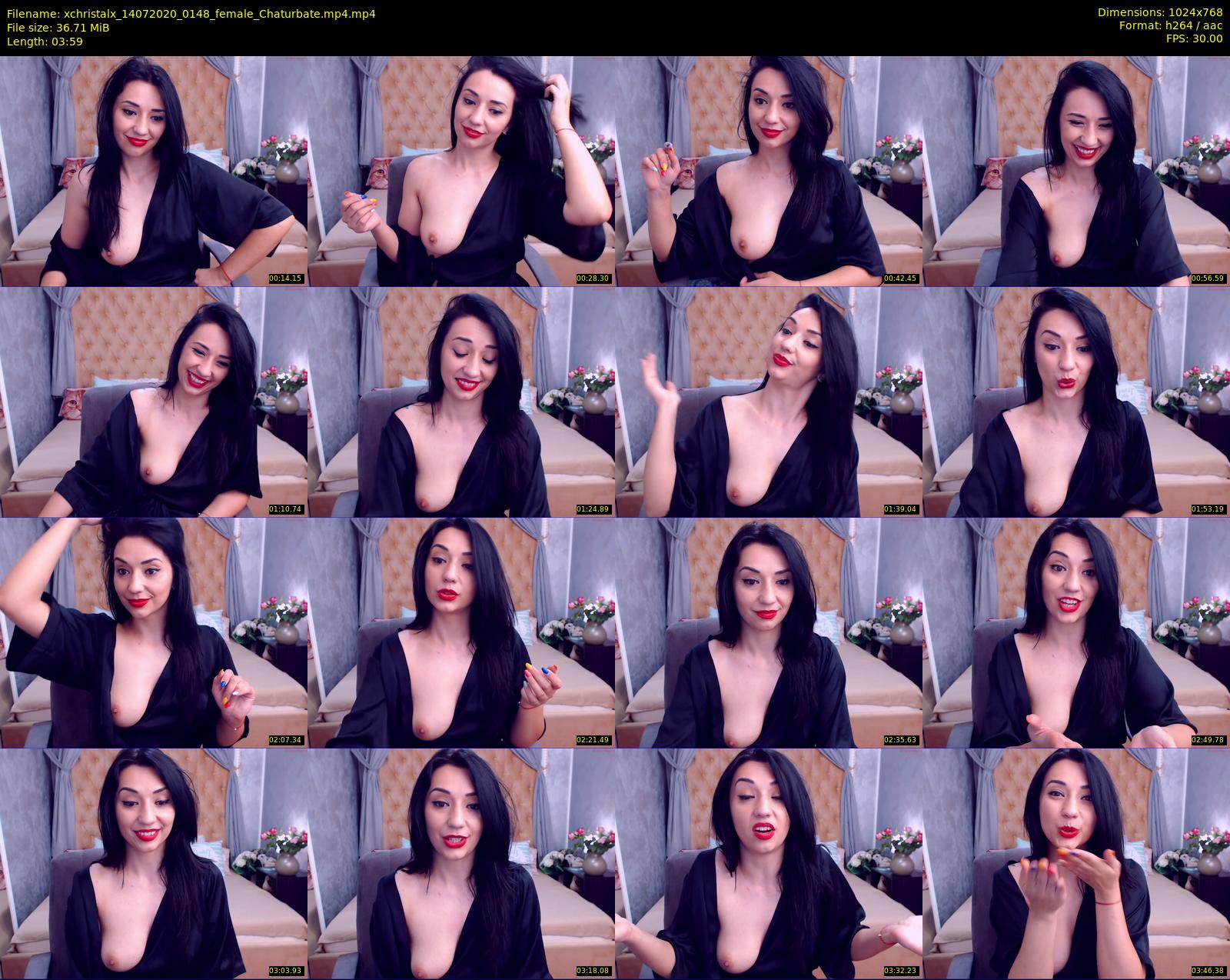 xchristalx — 4 minute Chaturbate female cam show recording, 720p, Jul 14, 2020