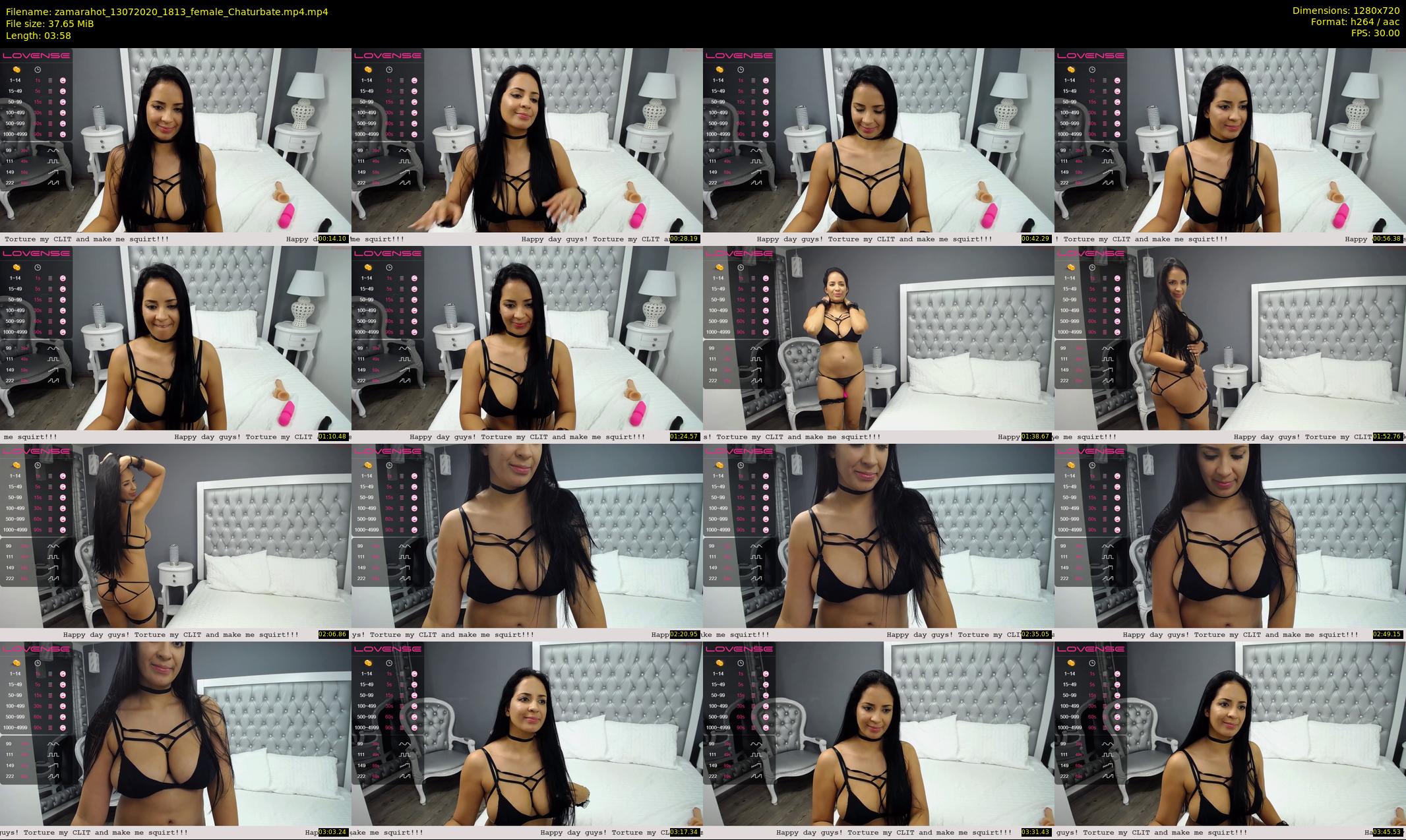 zamarahot — 4 minute Chaturbate female cam show recording, 720p, Jul 13, 2020