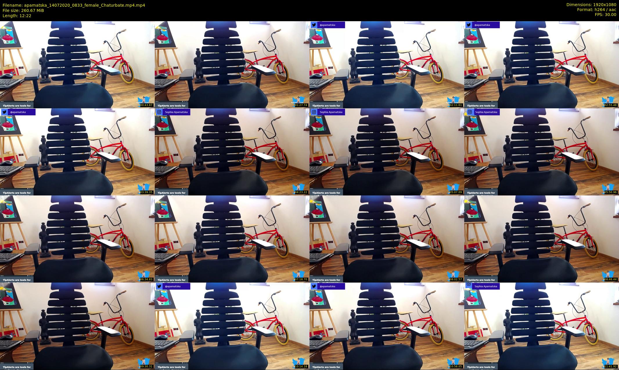 apamatska — 13 minute Chaturbate female cam show recording, 1080p, Jul 14, 2020