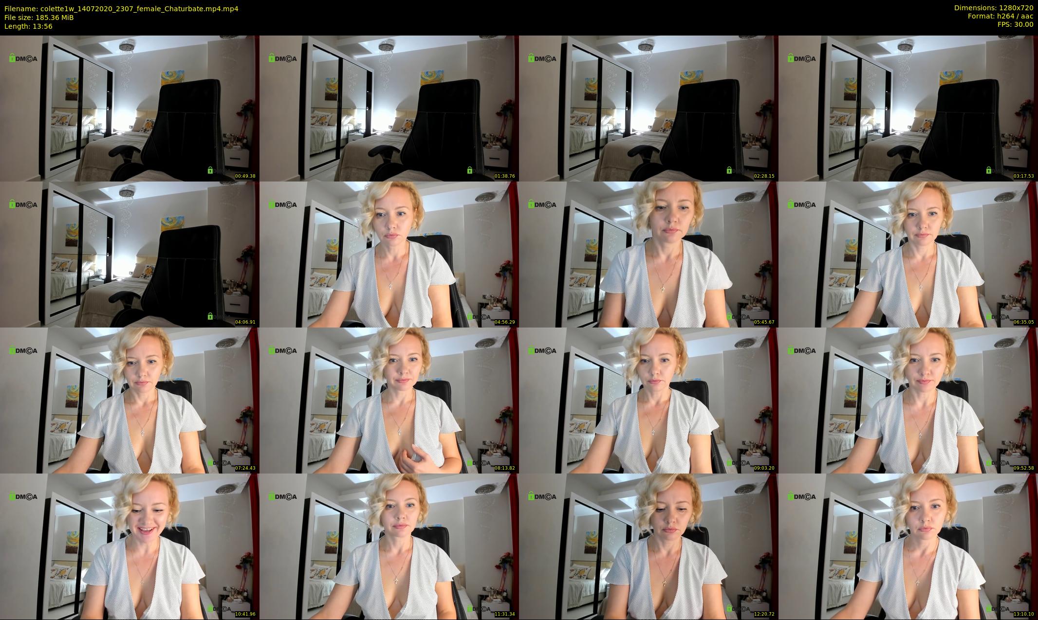 colette1w — 14 minute Chaturbate female cam show recording, 720p, Jul 14, 2020