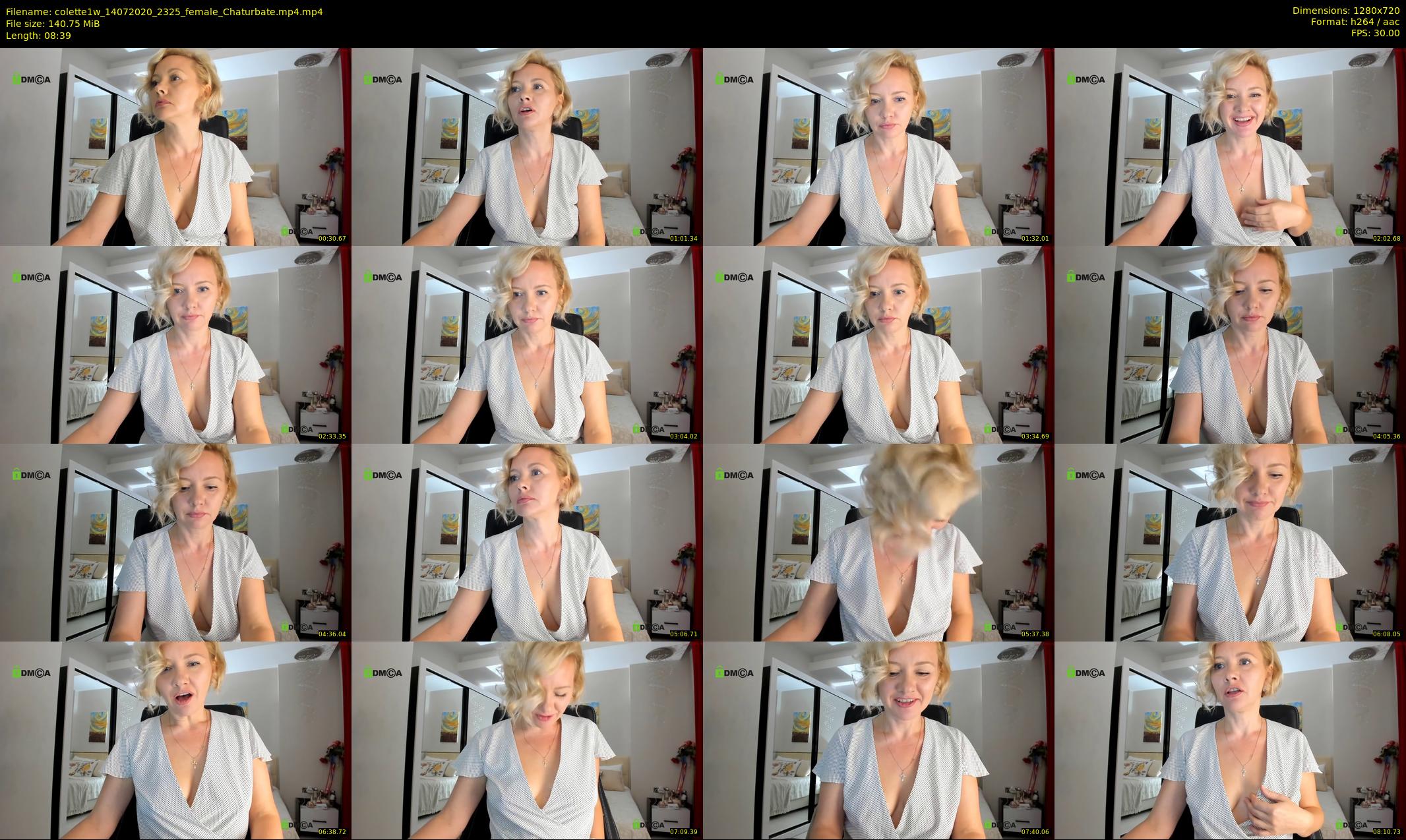 colette1w — 9 minute Chaturbate female cam show recording, 720p, Jul 14, 2020