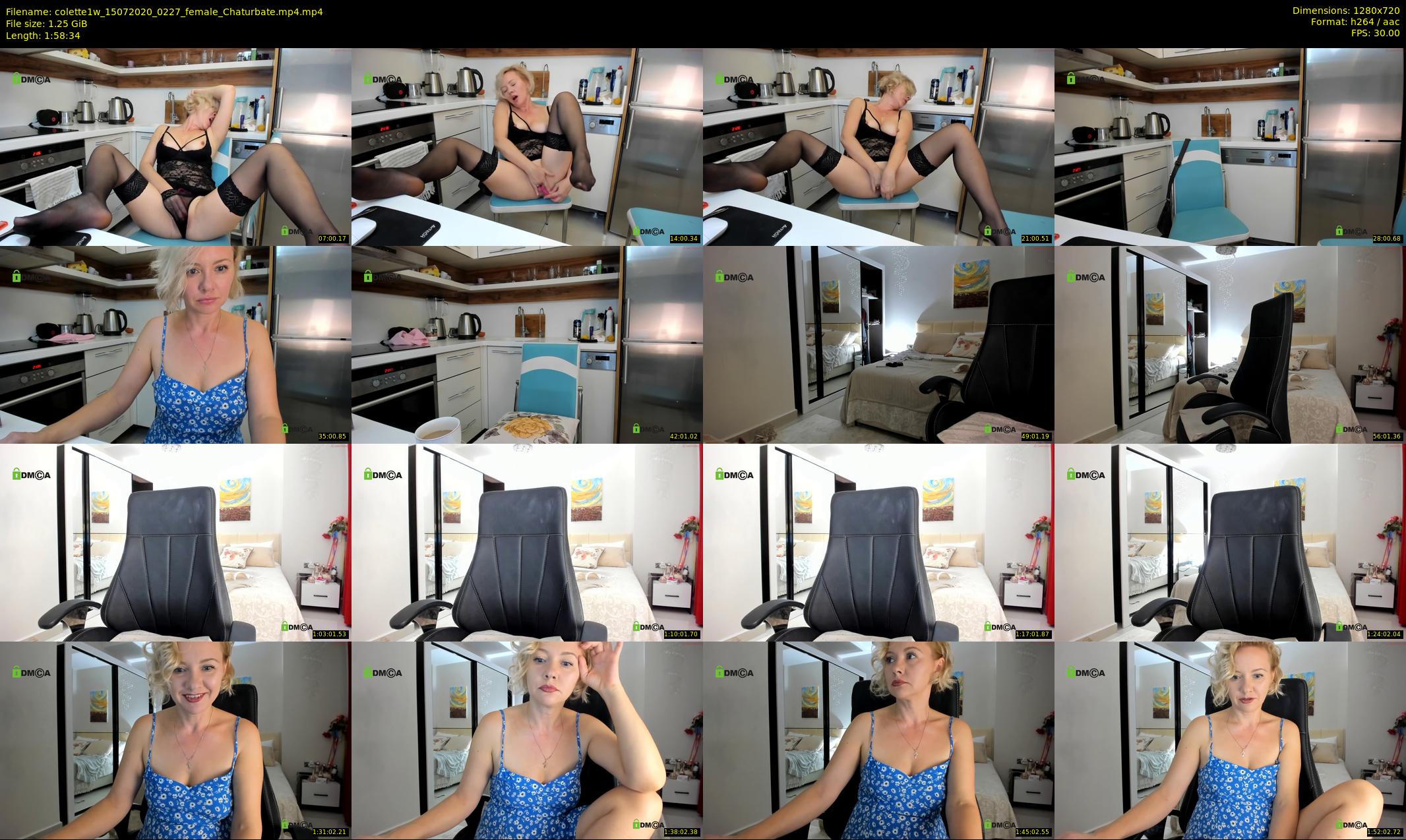 colette1w — 119 minute Chaturbate female cam show recording, 720p, Jul 15, 2020
