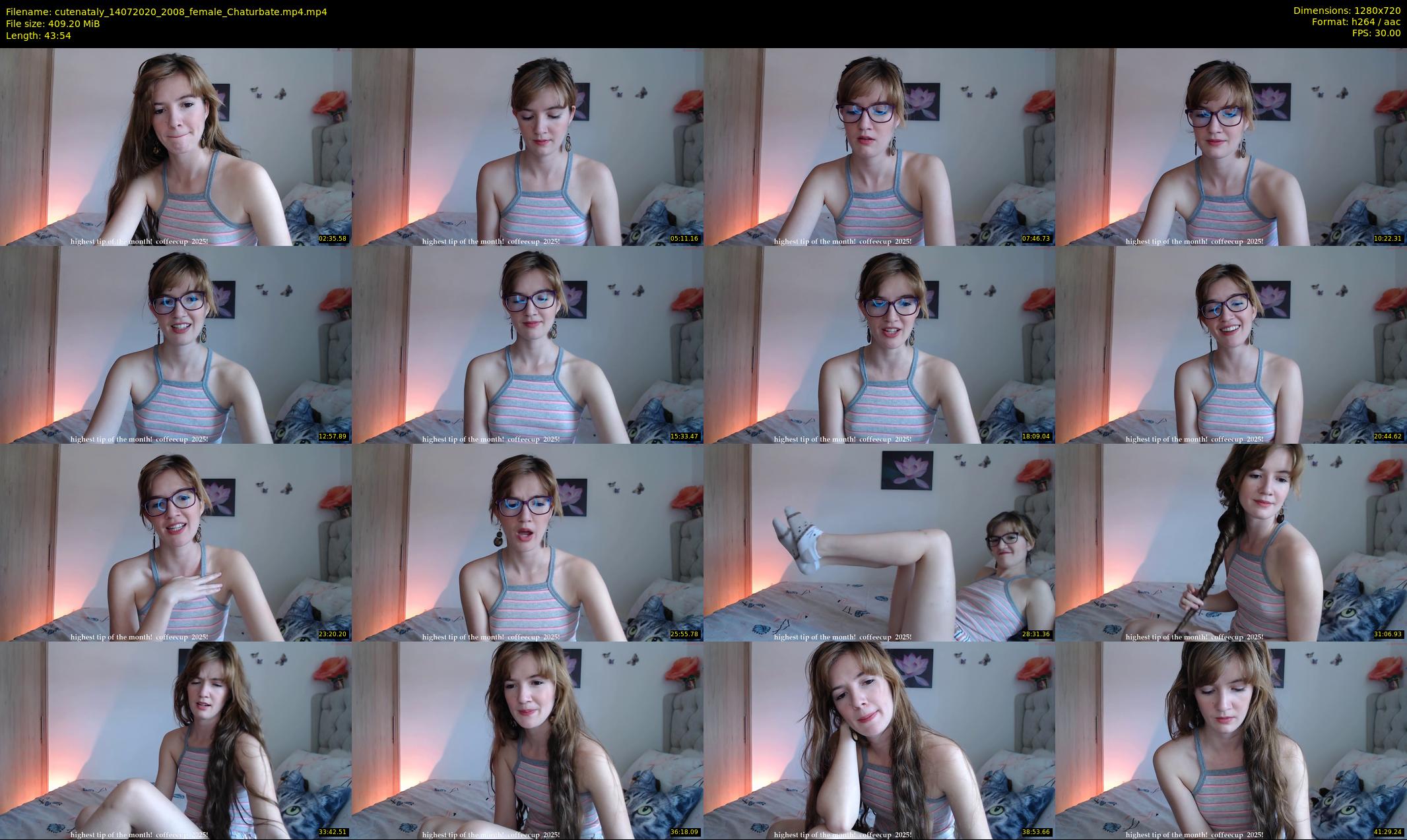cutenataly — 44 minute Chaturbate female cam show recording, 720p, Jul 14, 2020