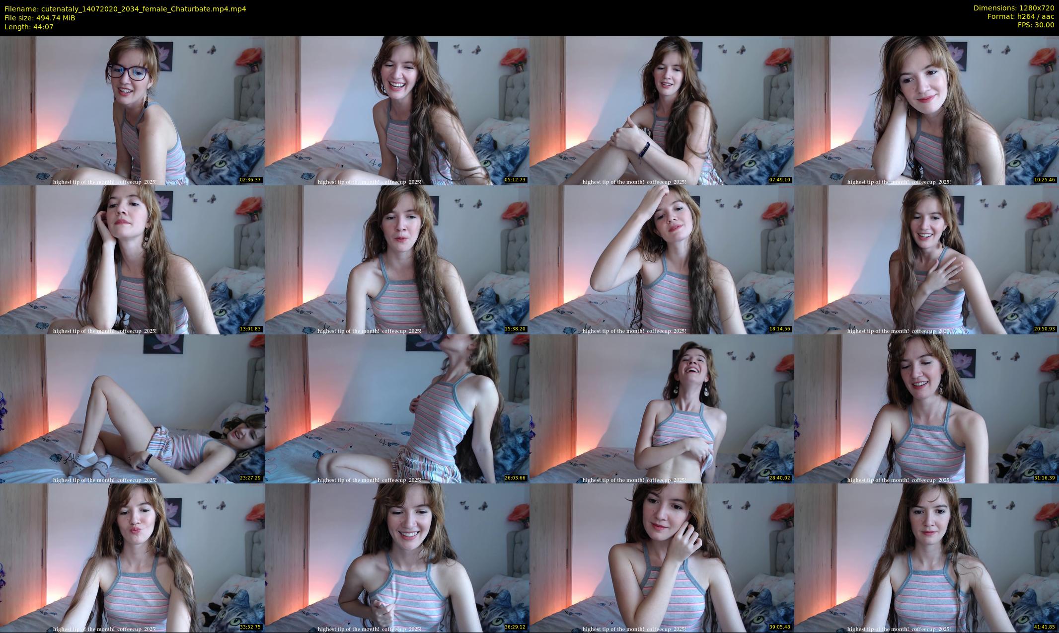 cutenataly — 45 minute Chaturbate female cam show recording, 720p, Jul 14, 2020