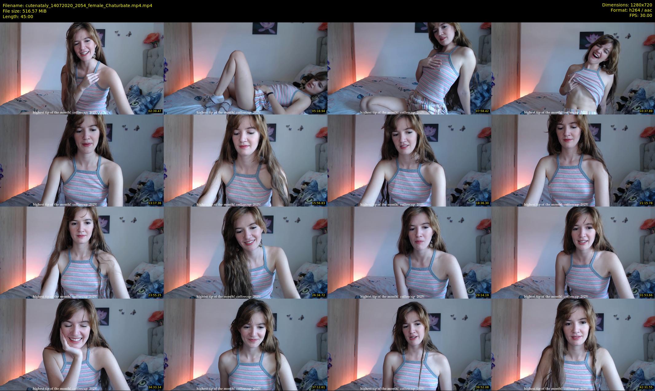 cutenataly — 45 minute Chaturbate female cam show recording, 720p, Jul 14, 2020