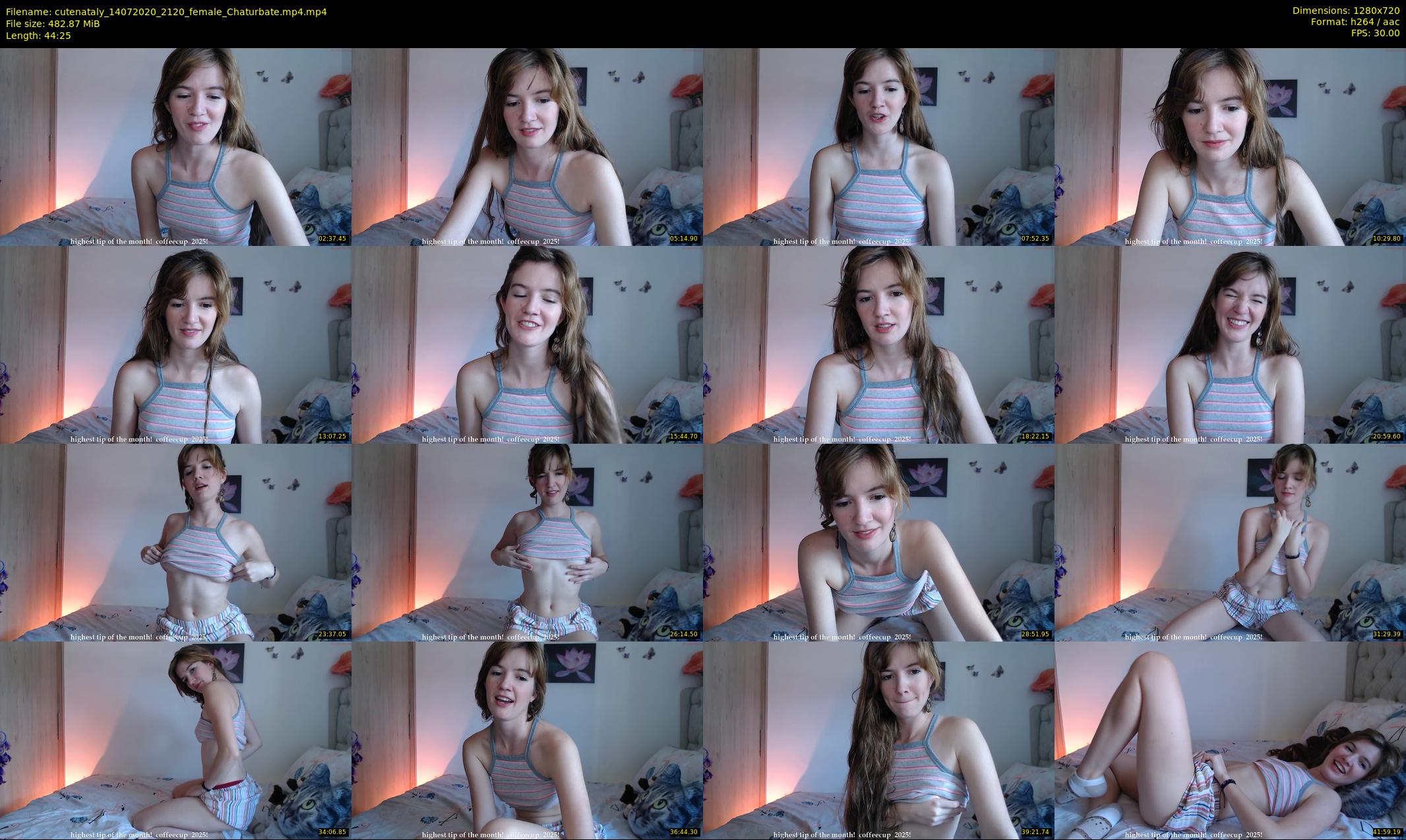 cutenataly — 45 minute Chaturbate female cam show recording, 720p, Jul 14, 2020