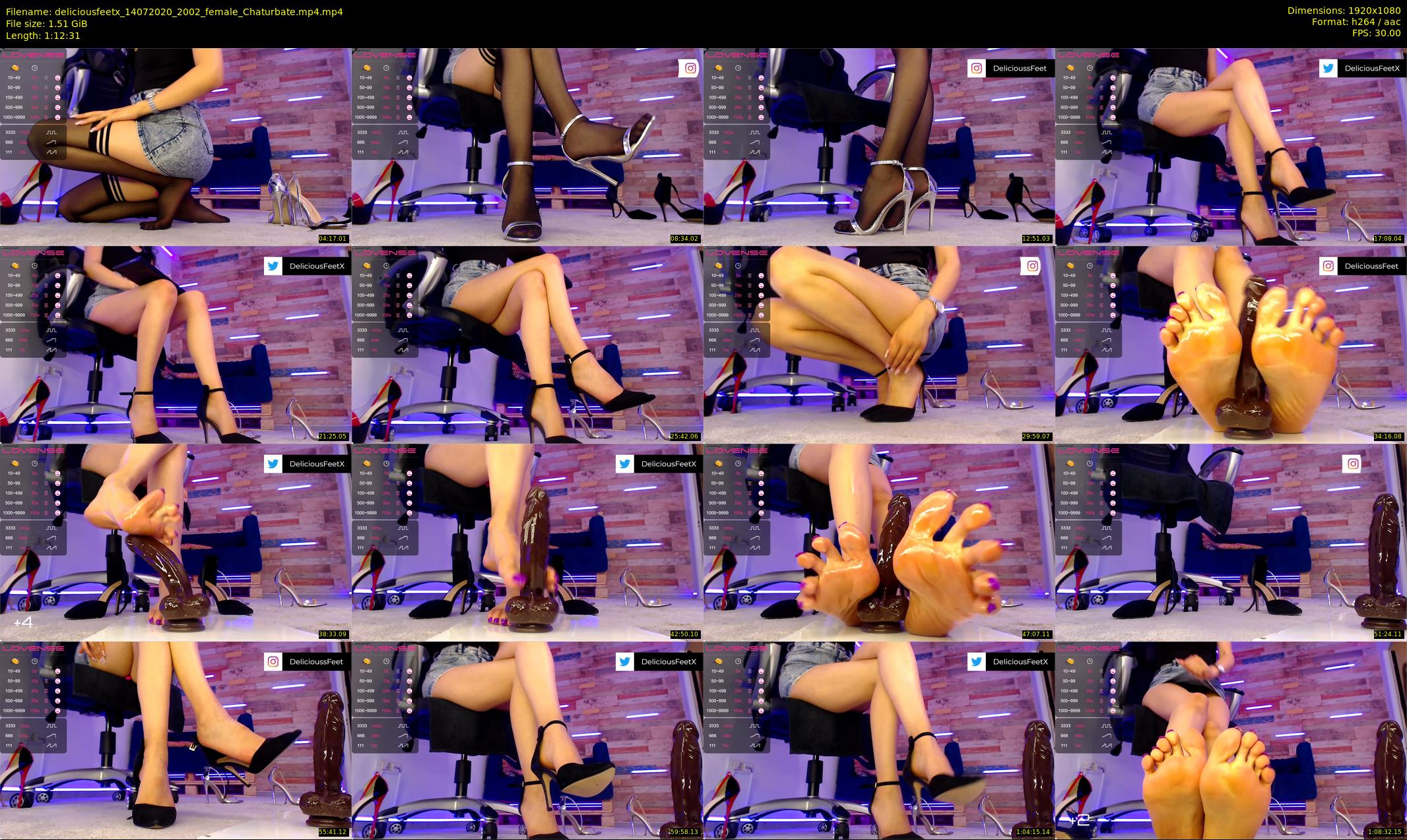 deliciousfeetx — 73 minute Chaturbate female cam show recording, 1080p, Jul 14, 2020