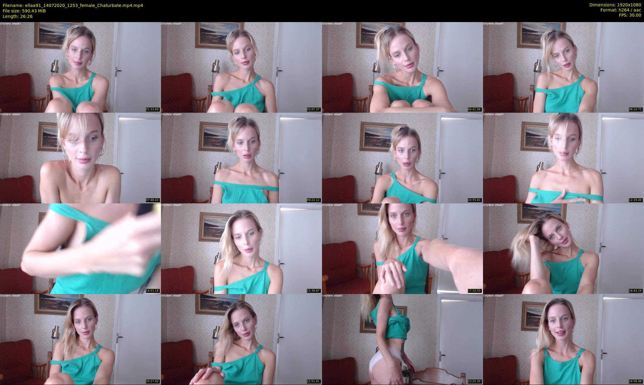ellaa91 — 27 minute Chaturbate female cam show recording, 1080p, Jul 14, 2020
