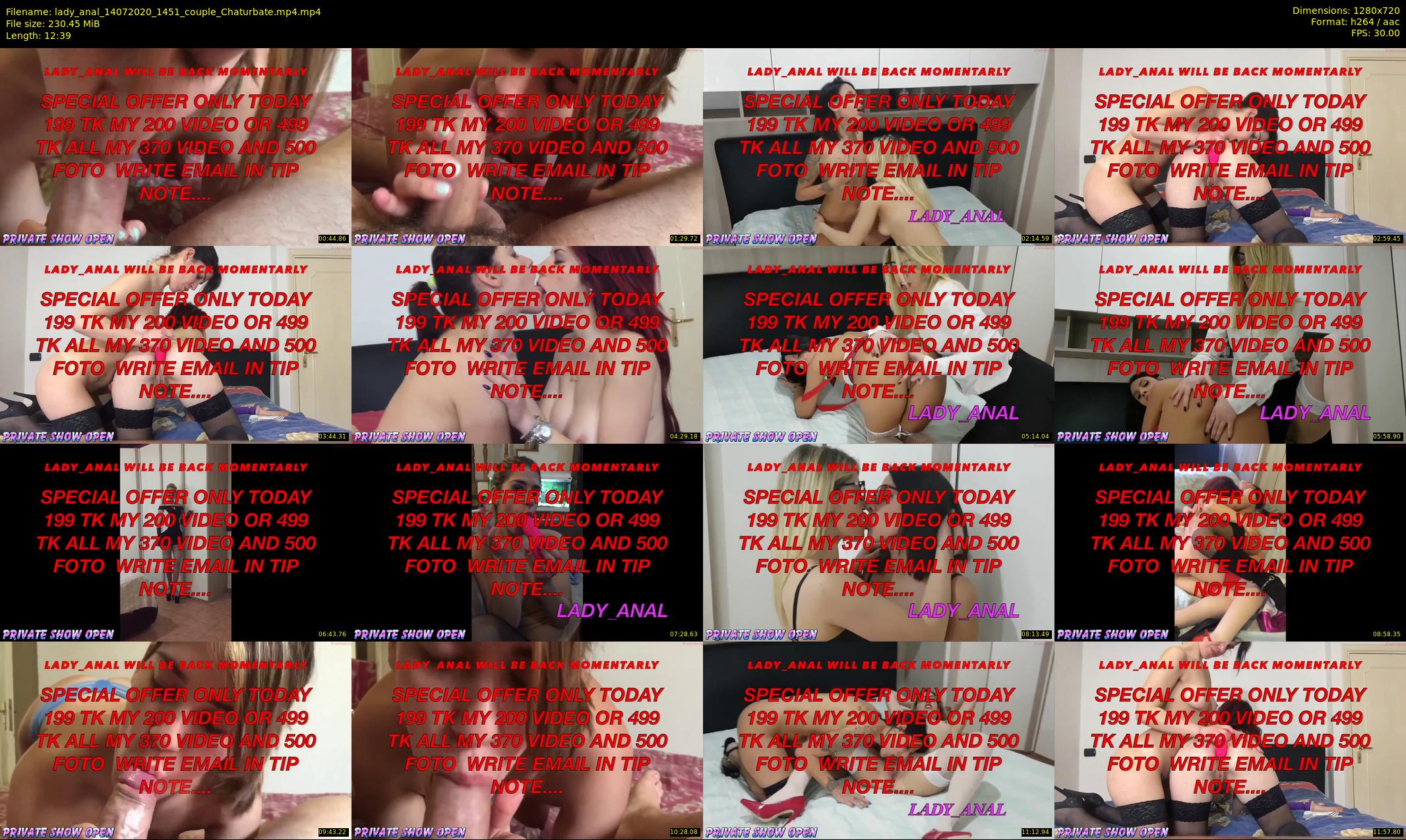 lady_anal — 13 minute Chaturbate female cam show recording, 720p, Jul 14, 2020