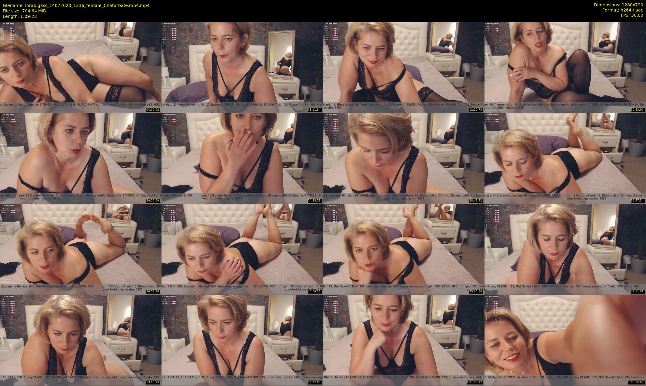 lorabigass — 70 minute Chaturbate female cam show recording, 720p, Jul 14, 2020