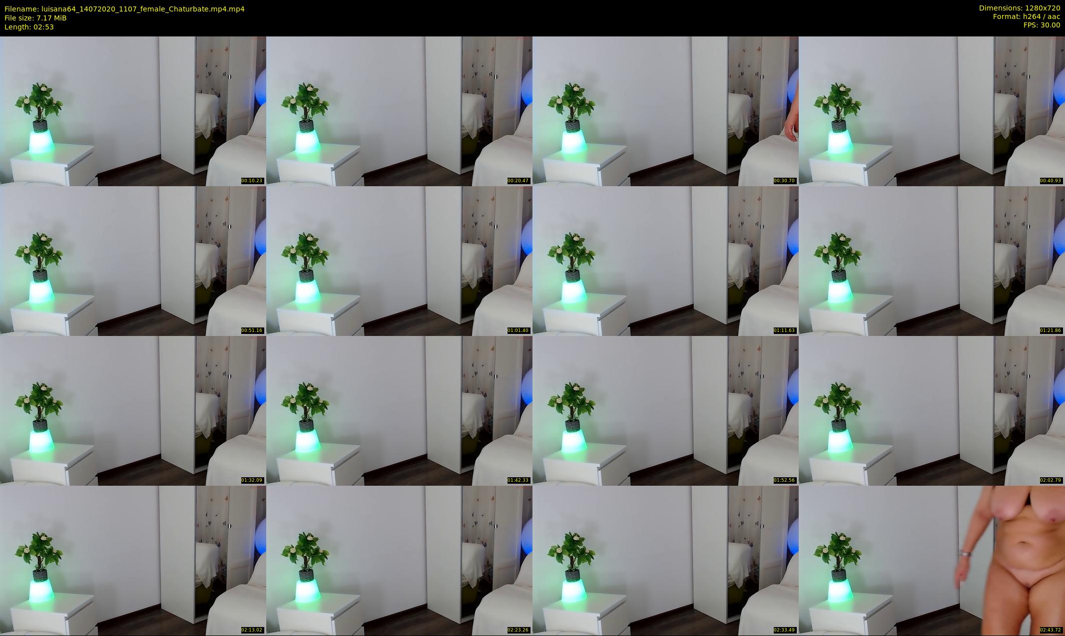 luisana64 — 3 minute Chaturbate female cam show recording, 720p, Jul 14, 2020