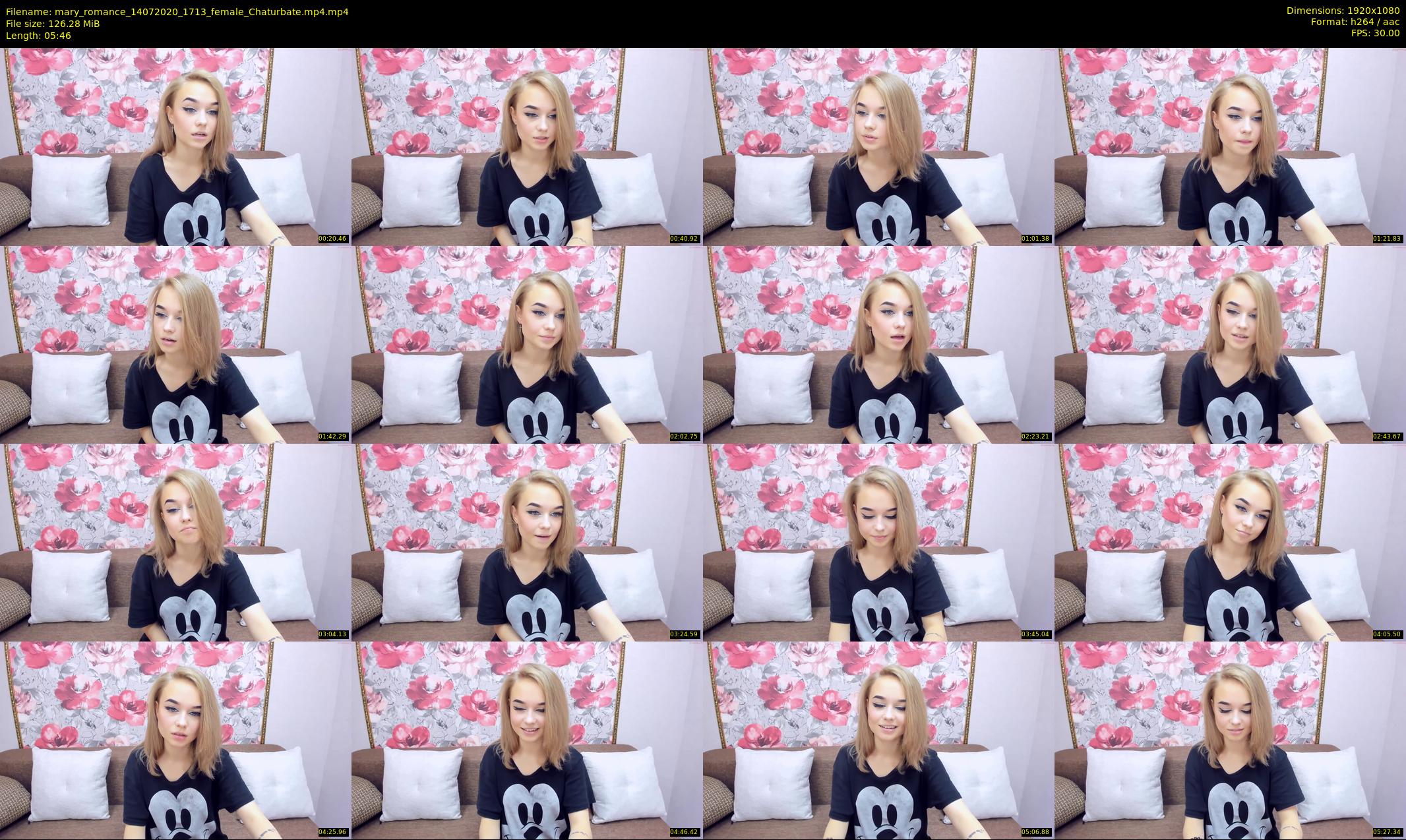 mary_romance — 6 minute Chaturbate female cam show recording, 1080p, Jul 14, 2020