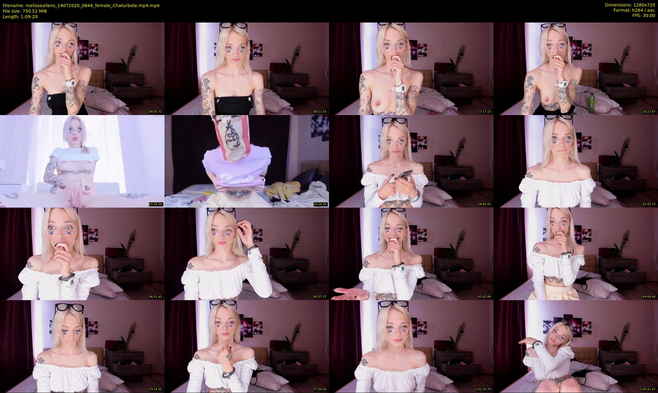 melissaallens — 70 minute Chaturbate female cam show recording, 720p, Jul 14, 2020
