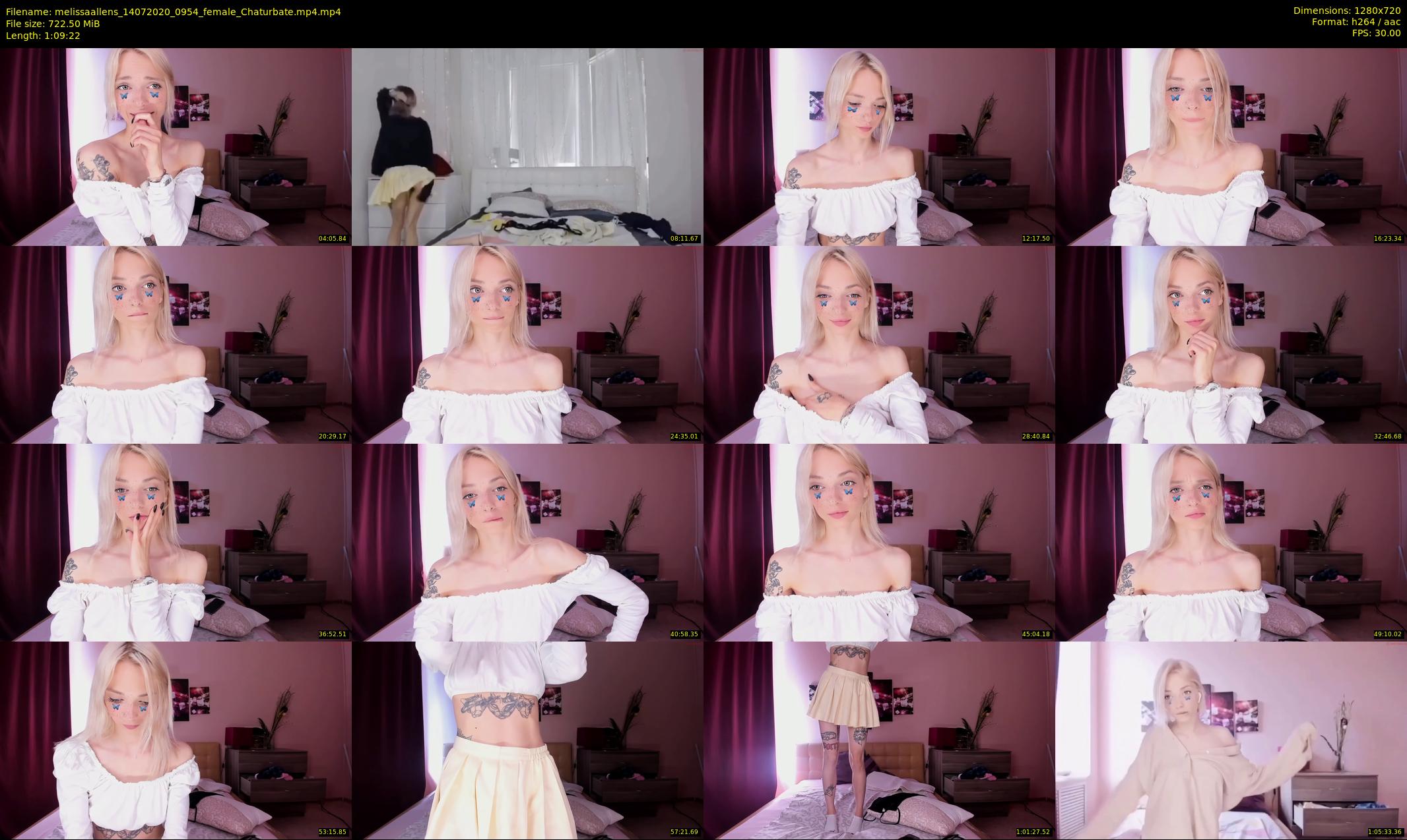 melissaallens — 70 minute Chaturbate female cam show recording, 720p, Jul 14, 2020