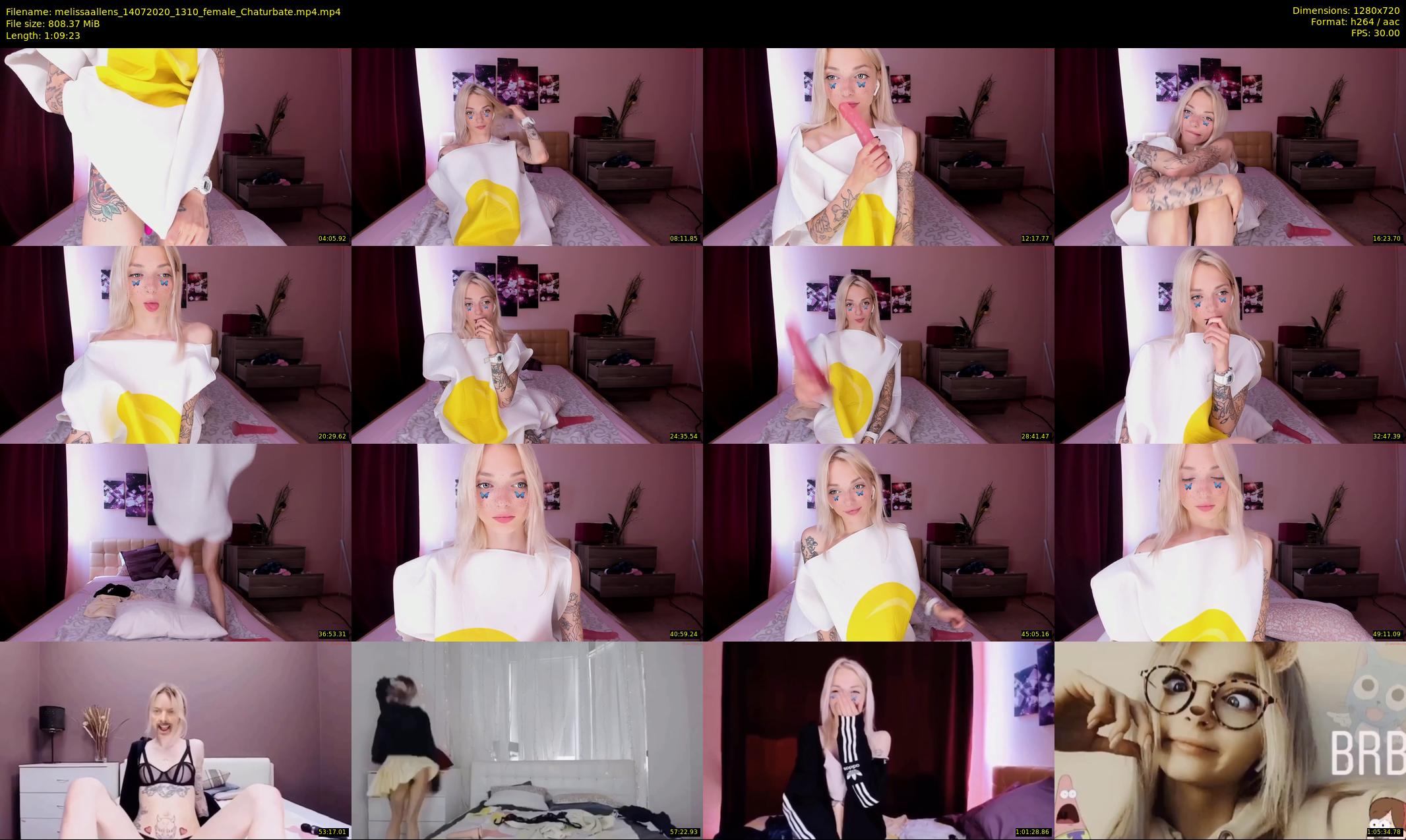 melissaallens — 70 minute Chaturbate female cam show recording, 720p, Jul 14, 2020
