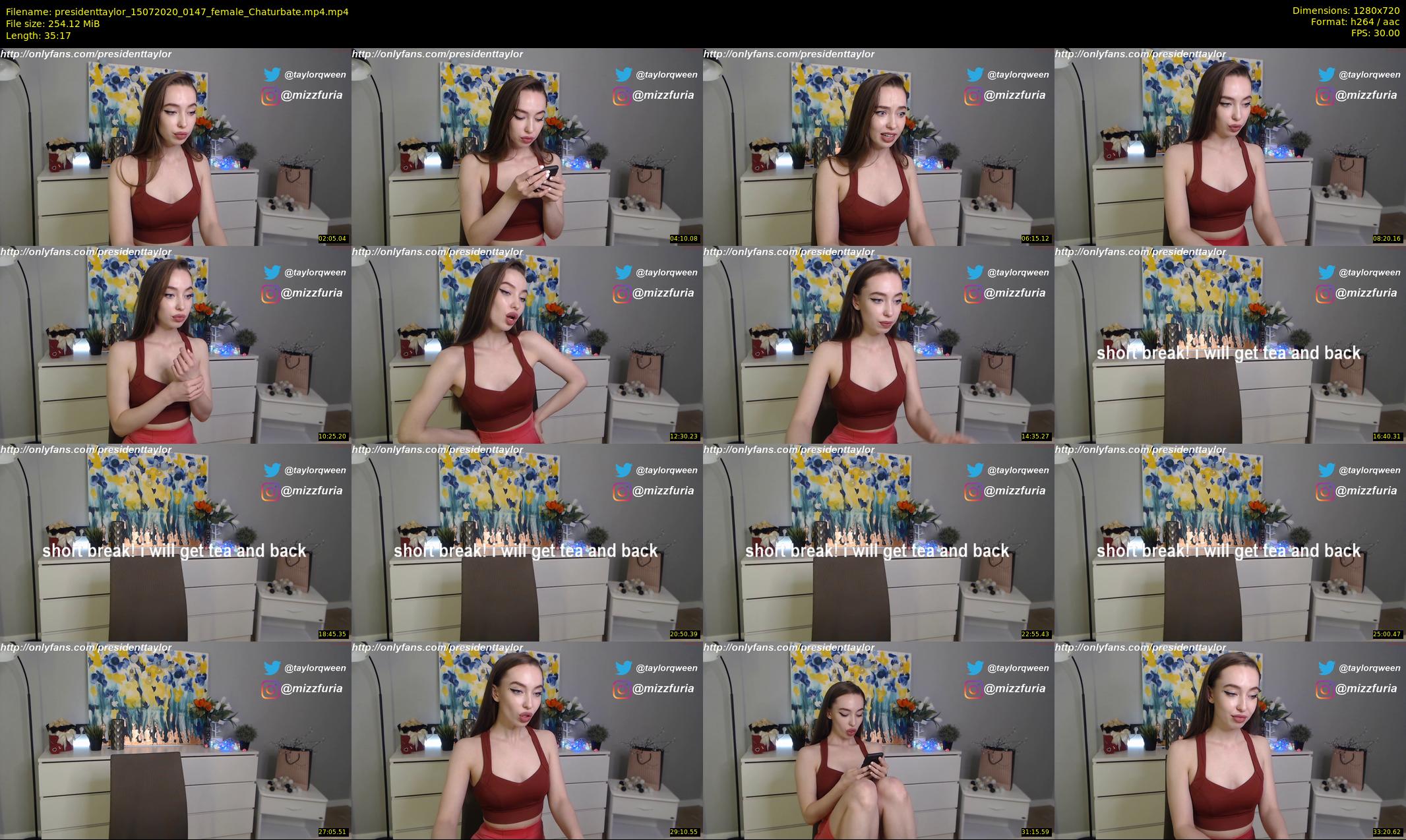 presidenttaylor — 36 minute Chaturbate female cam show recording, 720p, Jul 15, 2020