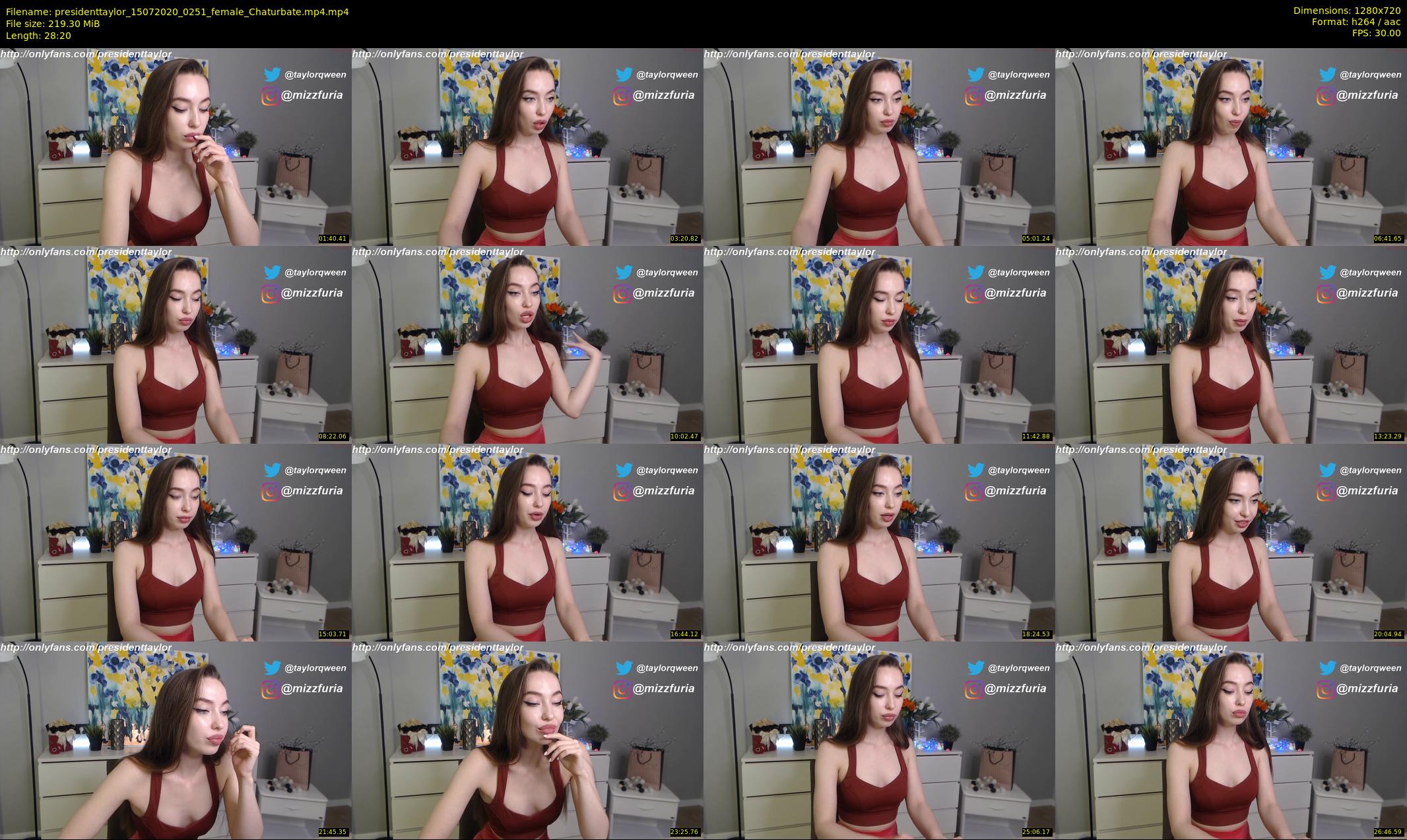 presidenttaylor — 29 minute Chaturbate female cam show recording, 720p, Jul 15, 2020