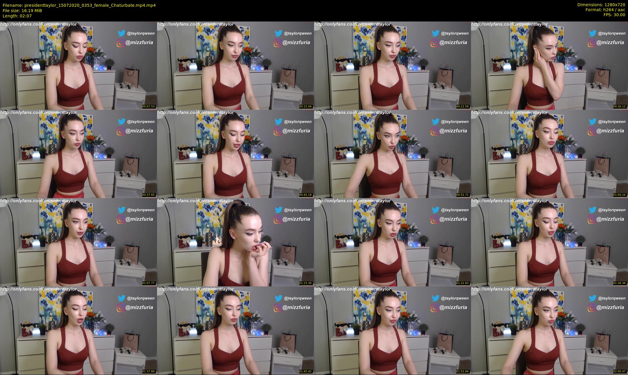 presidenttaylor — 3 minute Chaturbate female cam show recording, 720p, Jul 15, 2020