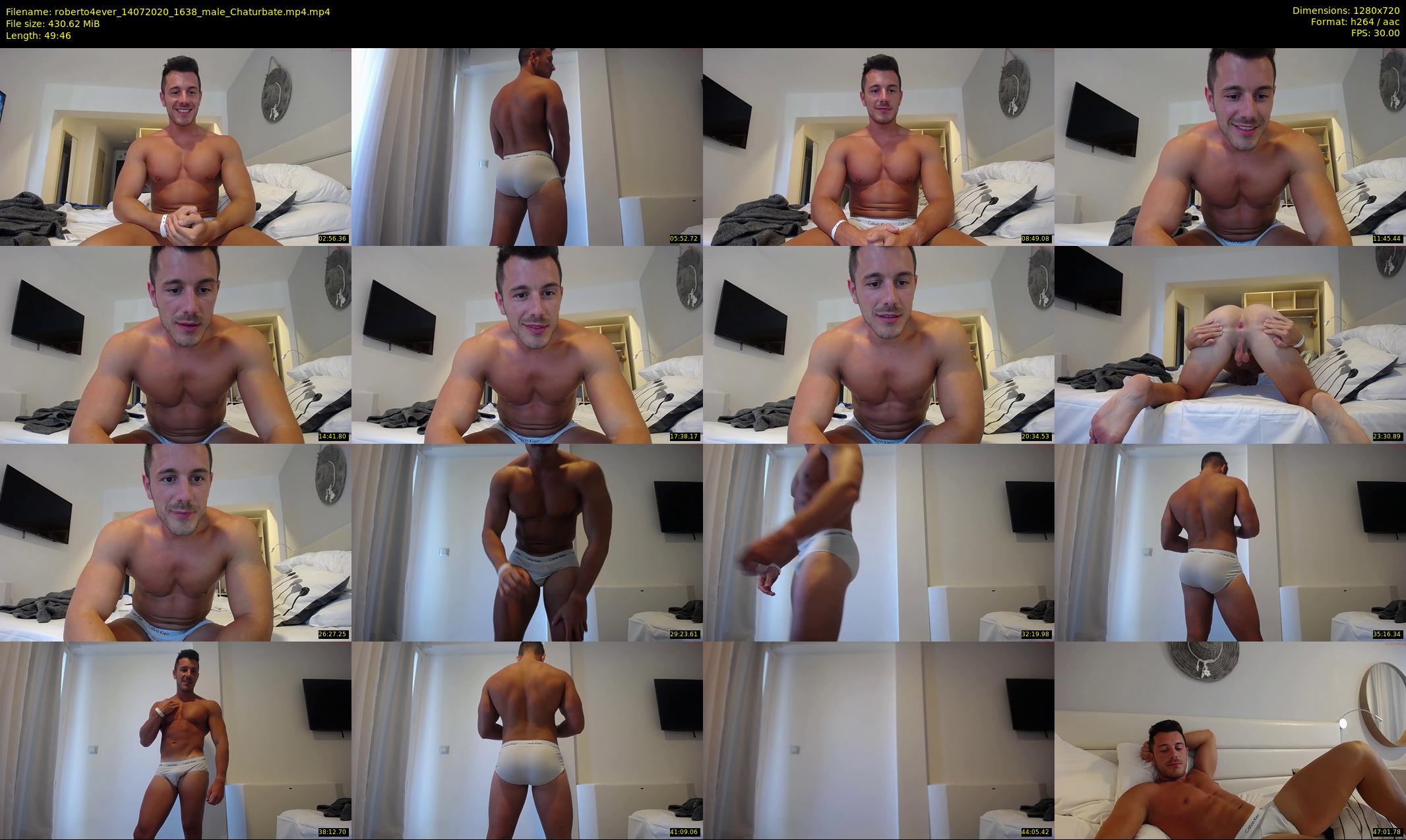 roberto4ever — 50 minute Chaturbate male cam show recording, 720p, Jul 14, 2020