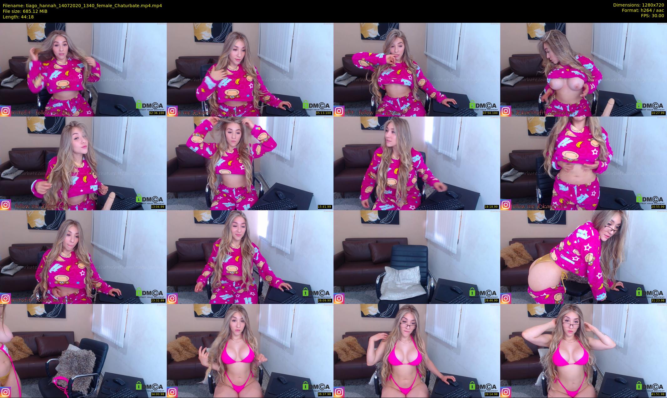 tiago_hannah — 45 minute Chaturbate couple cam show recording, 720p, Jul 14, 2020