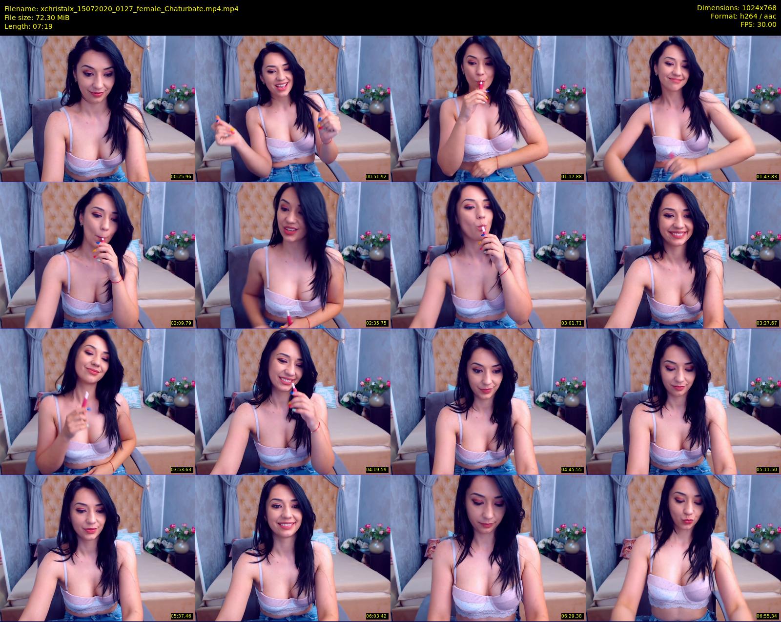 xchristalx — 8 minute Chaturbate female cam show recording, 720p, Jul 15, 2020