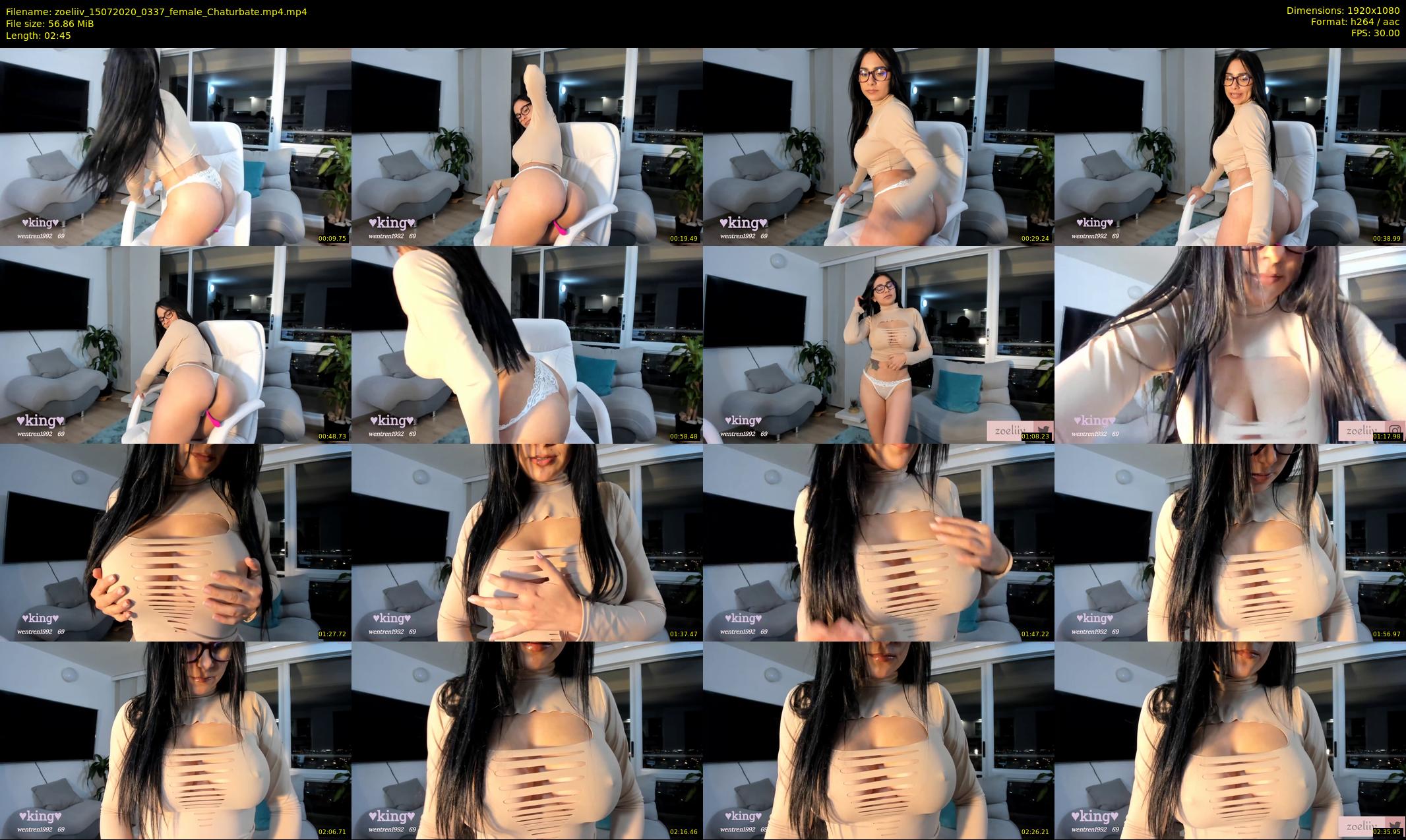 zoeliiv — 3 minute Chaturbate female cam show recording, 1080p, Jul 15, 2020