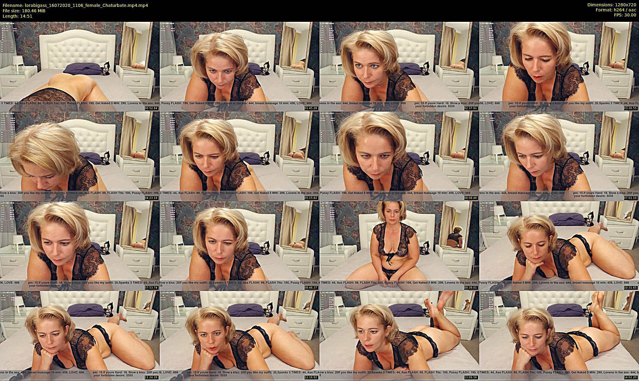 lorabigass — 15 minute Chaturbate female cam show recording, 720p, Jul 16, 2020