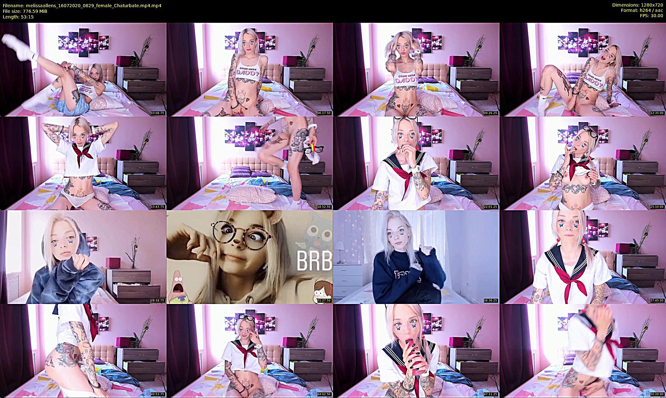 melissaallens — 54 minute Chaturbate female cam show recording, 720p, Jul 16, 2020
