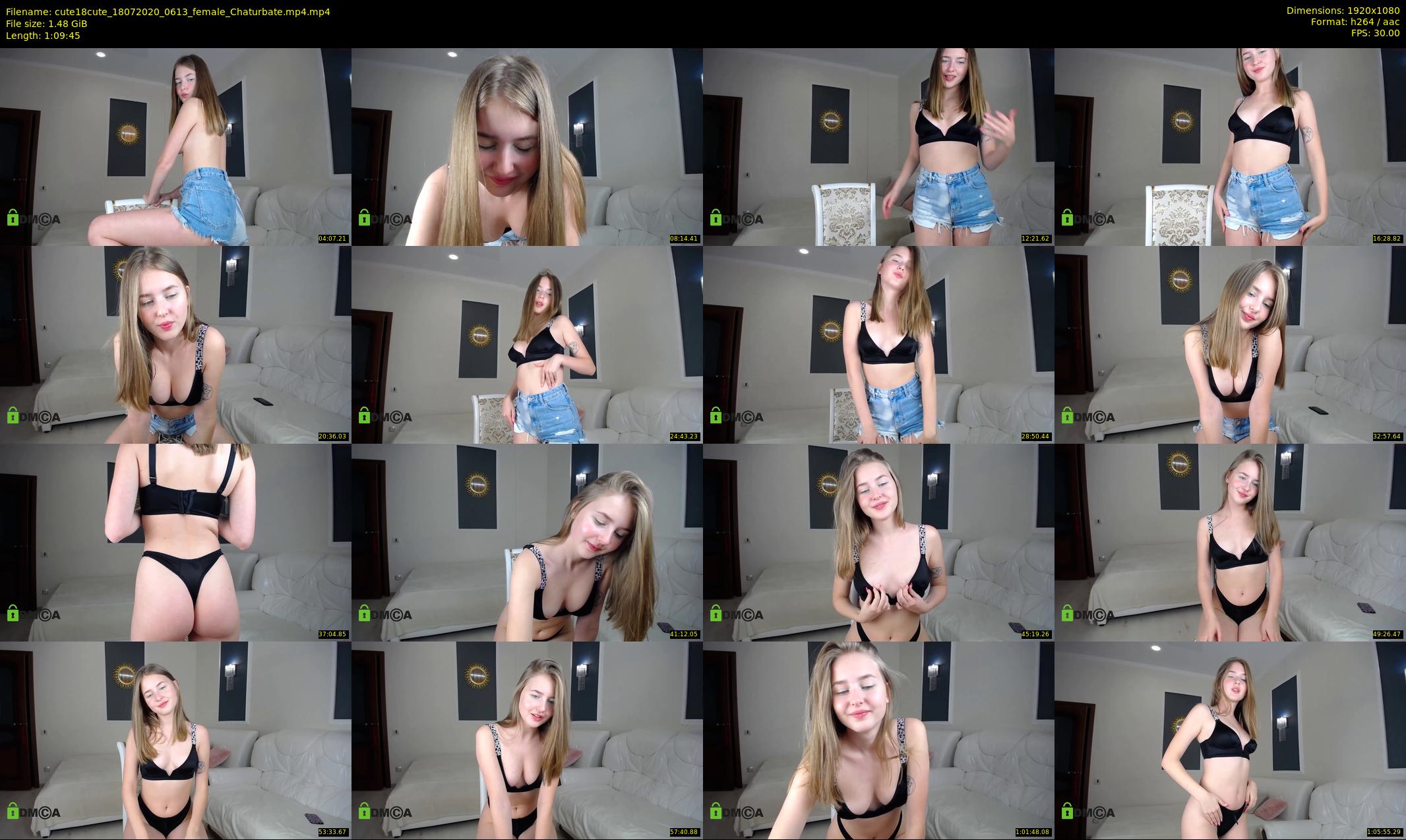 cute18cute — 70 minute Chaturbate female cam show recording, 1080p, Jul 18, 2020