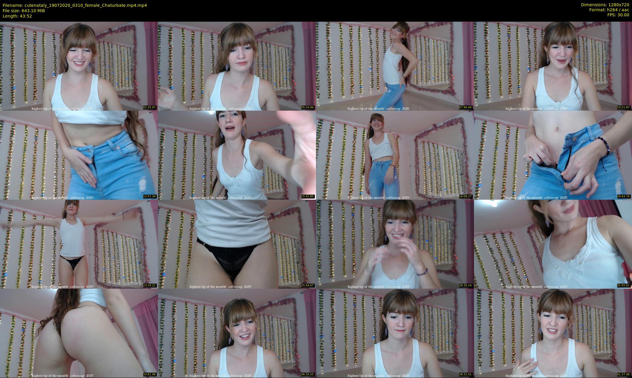 cutenataly — 44 minute Chaturbate female cam show recording, 720p, Jul 19, 2020