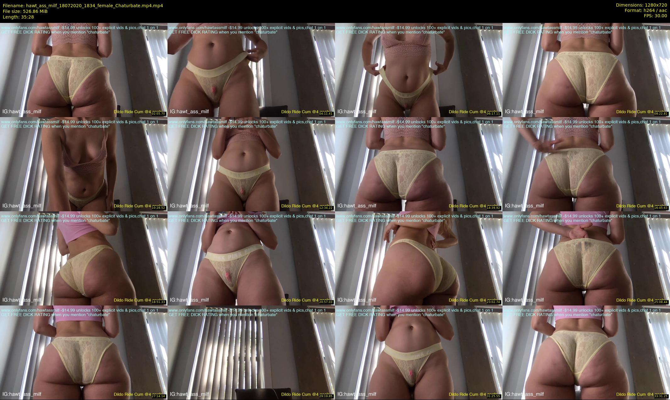 hawt_ass_milf — 36 minute Chaturbate female cam show recording, 720p, Jul 18, 2020