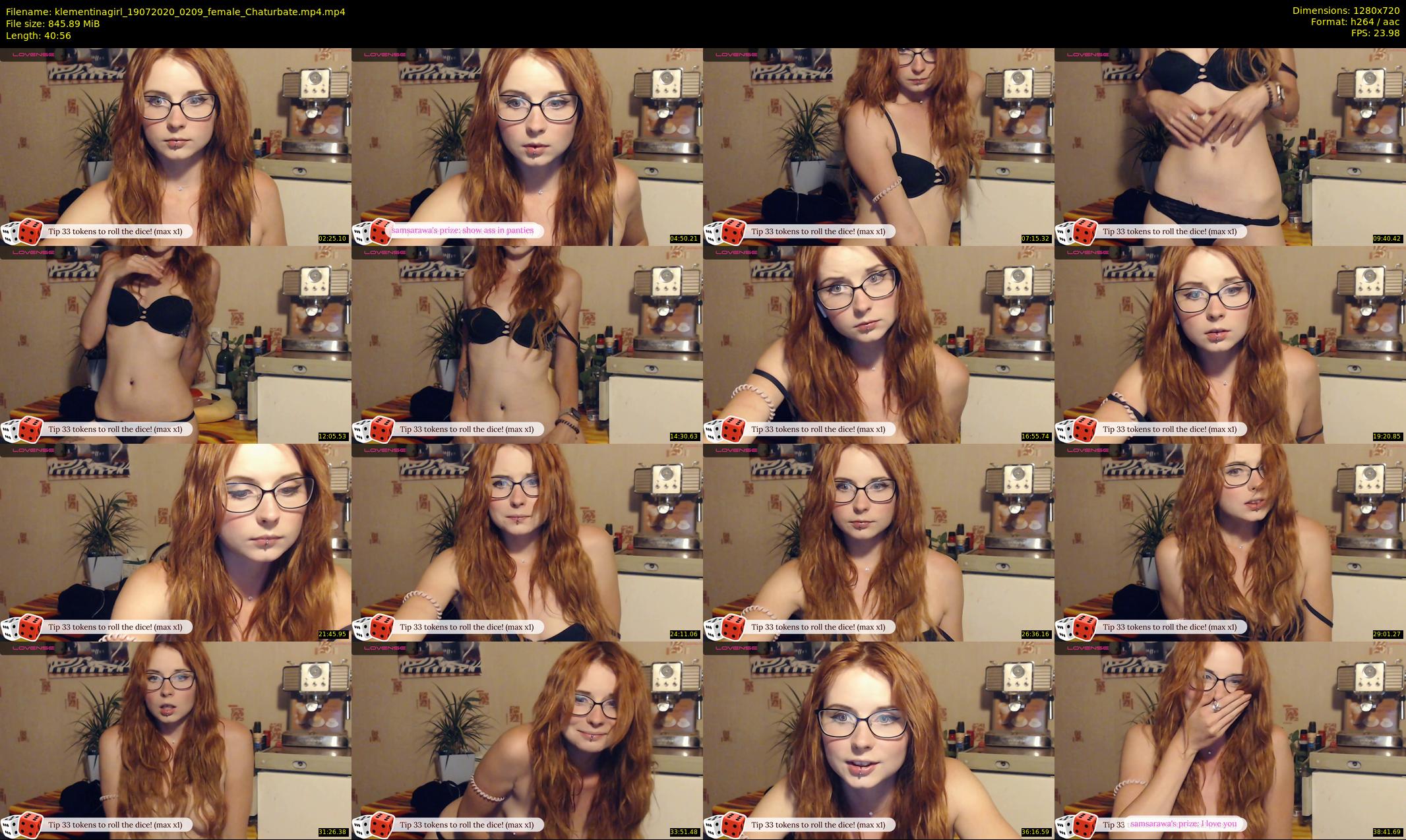 klementinagirl — 41 minute Chaturbate female cam show recording, 720p, Jul 19, 2020