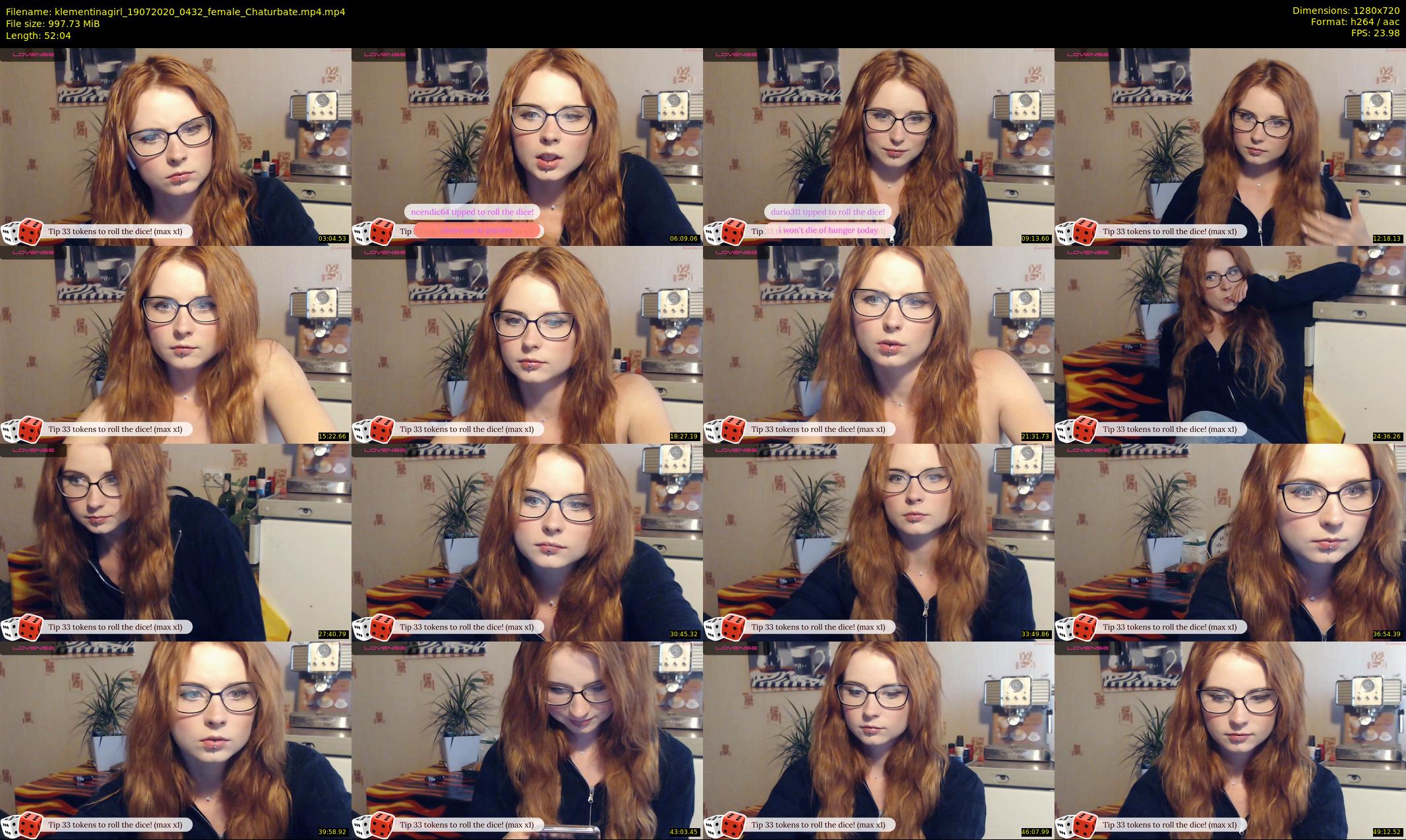 klementinagirl — 53 minute Chaturbate female cam show recording, 720p, Jul 19, 2020