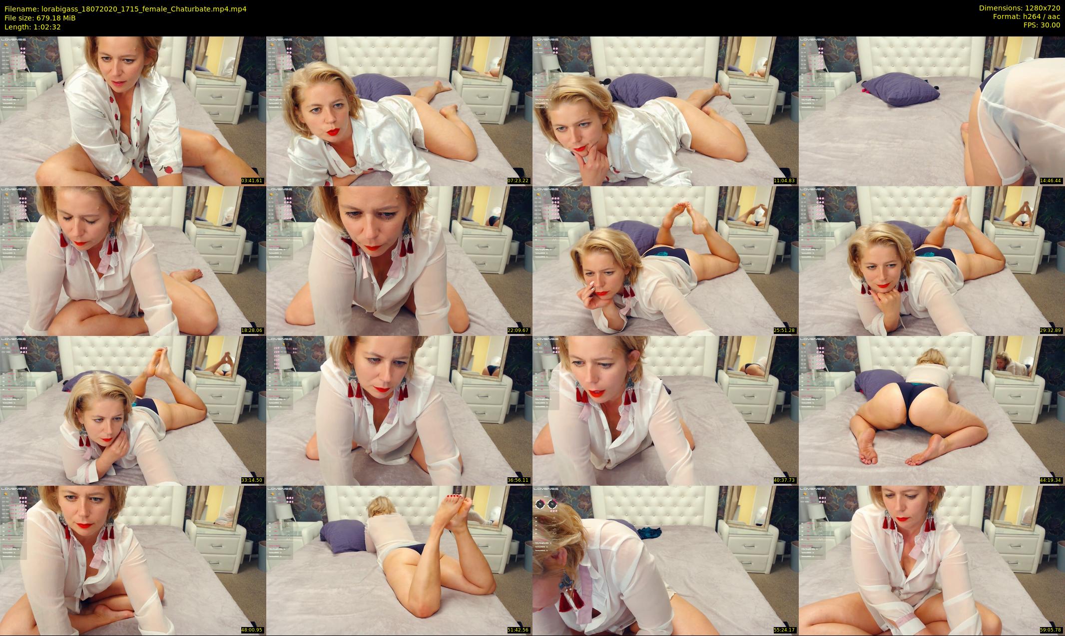 lorabigass — 63 minute Chaturbate female cam show recording, 720p, Jul 18, 2020