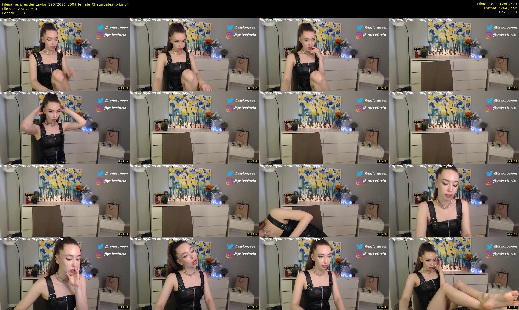 presidenttaylor — 36 minute Chaturbate female cam show recording, 720p, Jul 19, 2020
