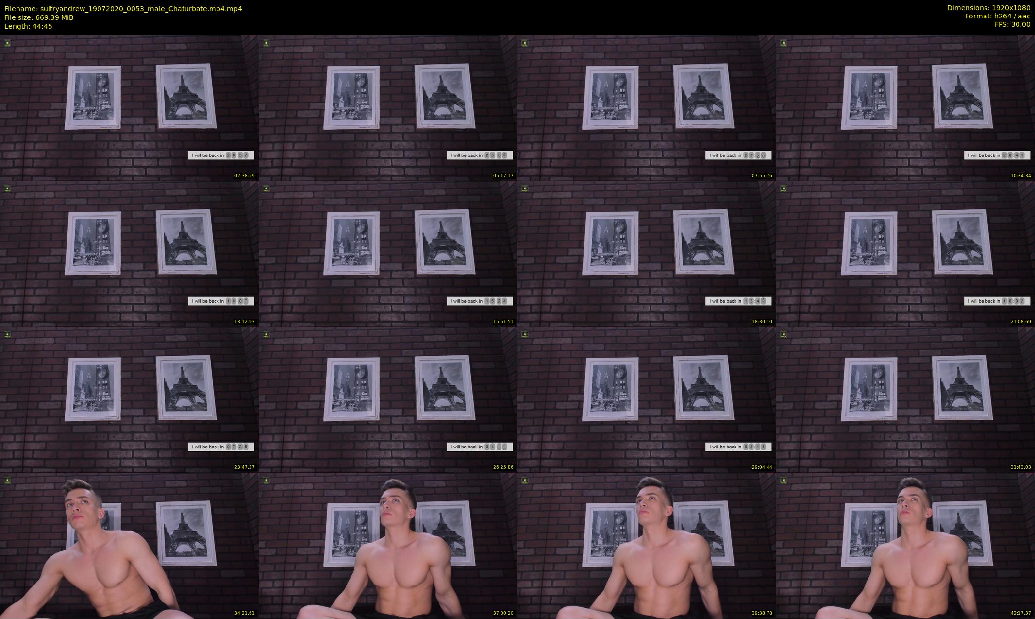 sultryandrew — 45 minute Chaturbate male cam show recording, 1080p, Jul 19, 2020