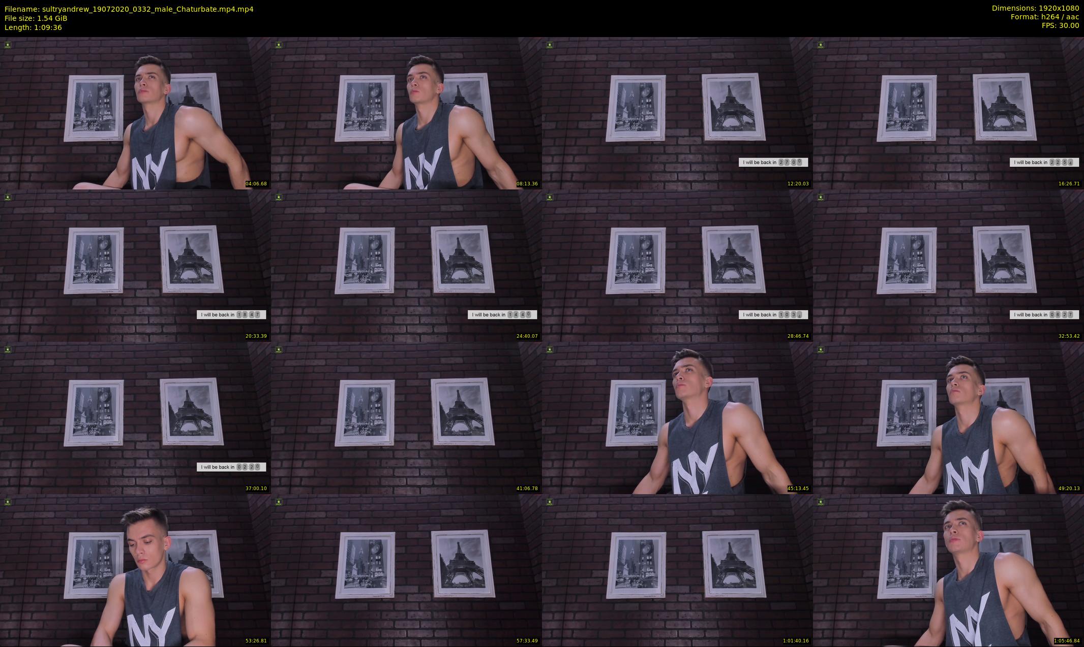 sultryandrew — 70 minute Chaturbate male cam show recording, 1080p, Jul 19, 2020