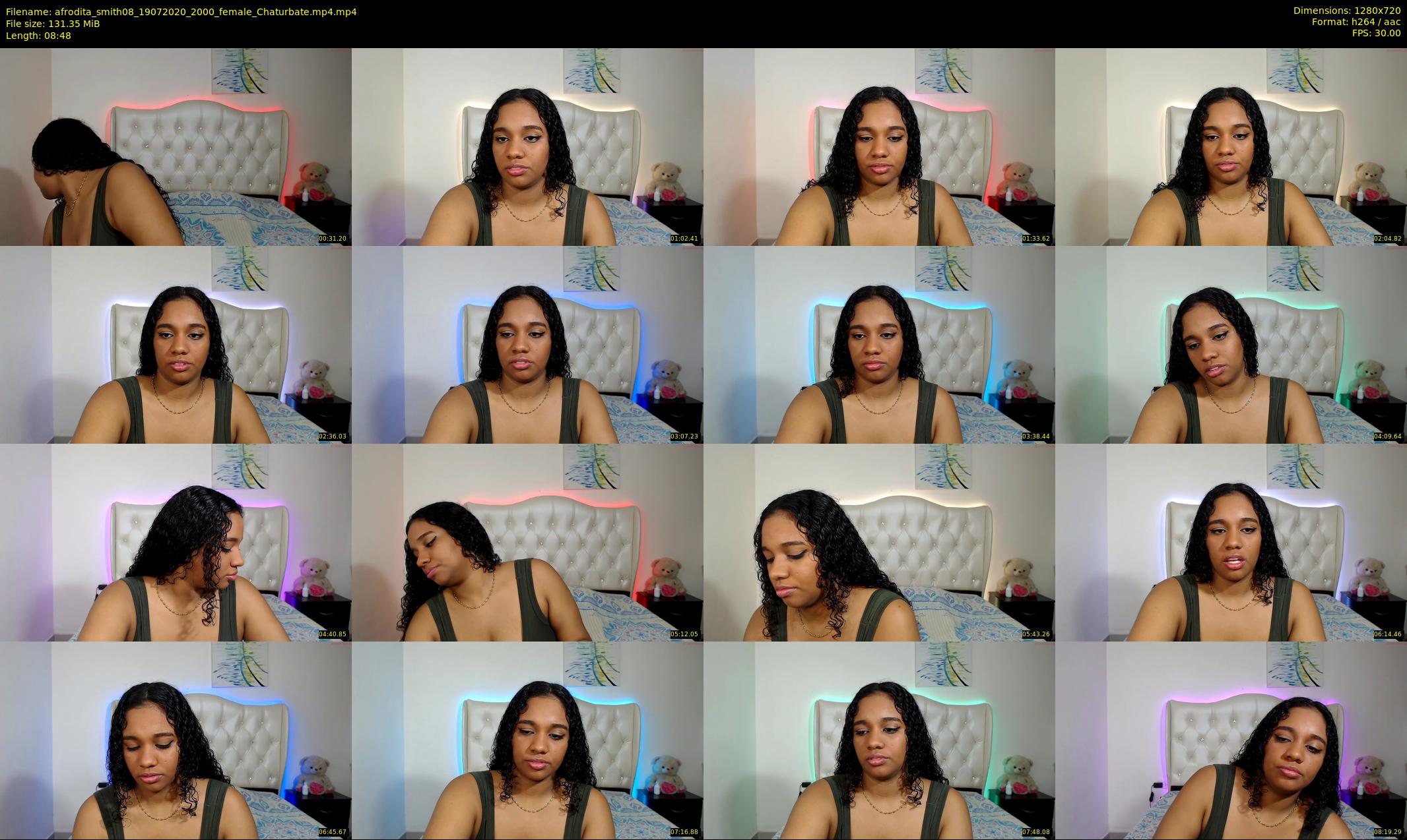 afrodita_smith08 — 9 minute Chaturbate female cam show recording, 720p, Jul 19, 2020