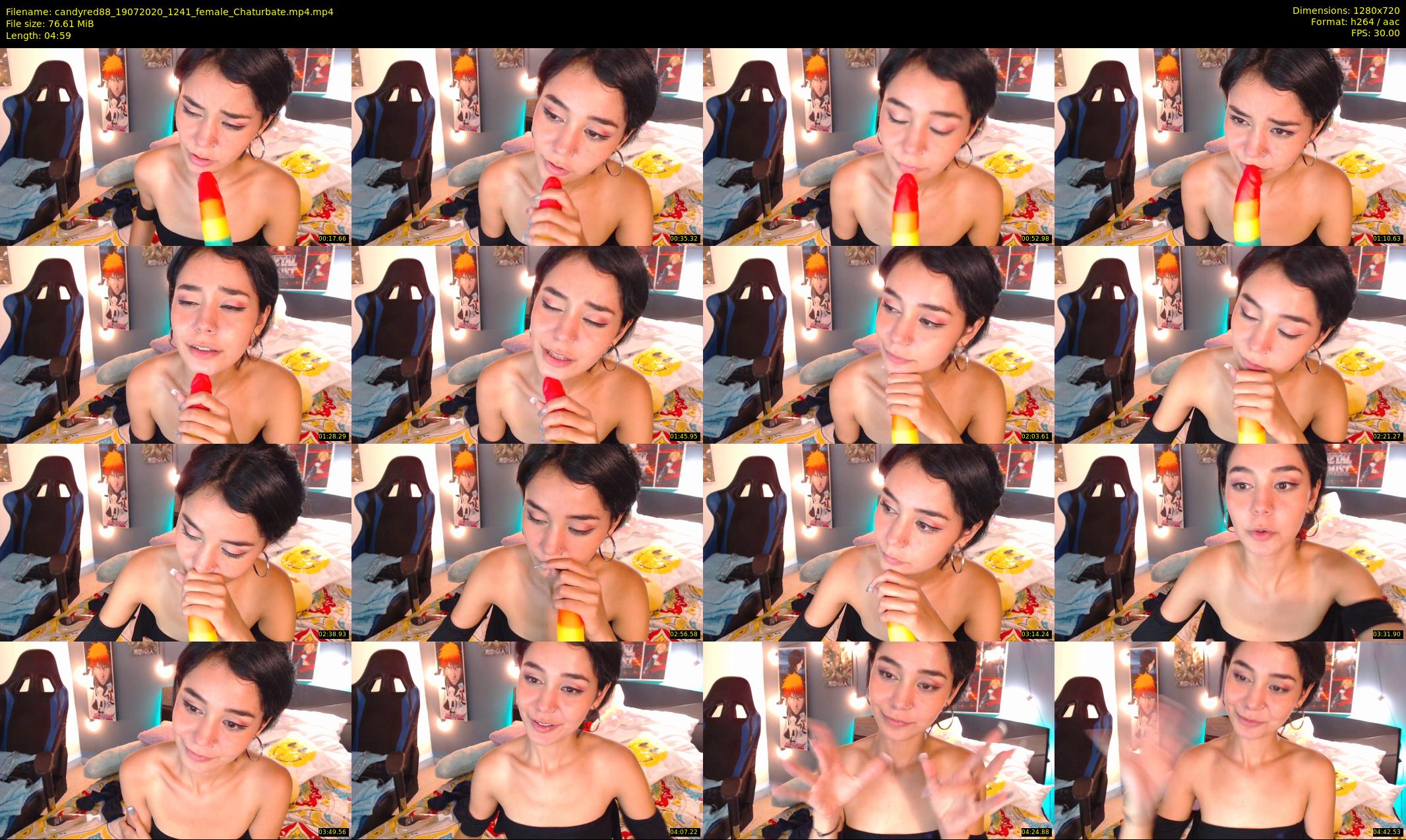 candyred88 — 5 minute Chaturbate female cam show recording, 720p, Jul 19, 2020