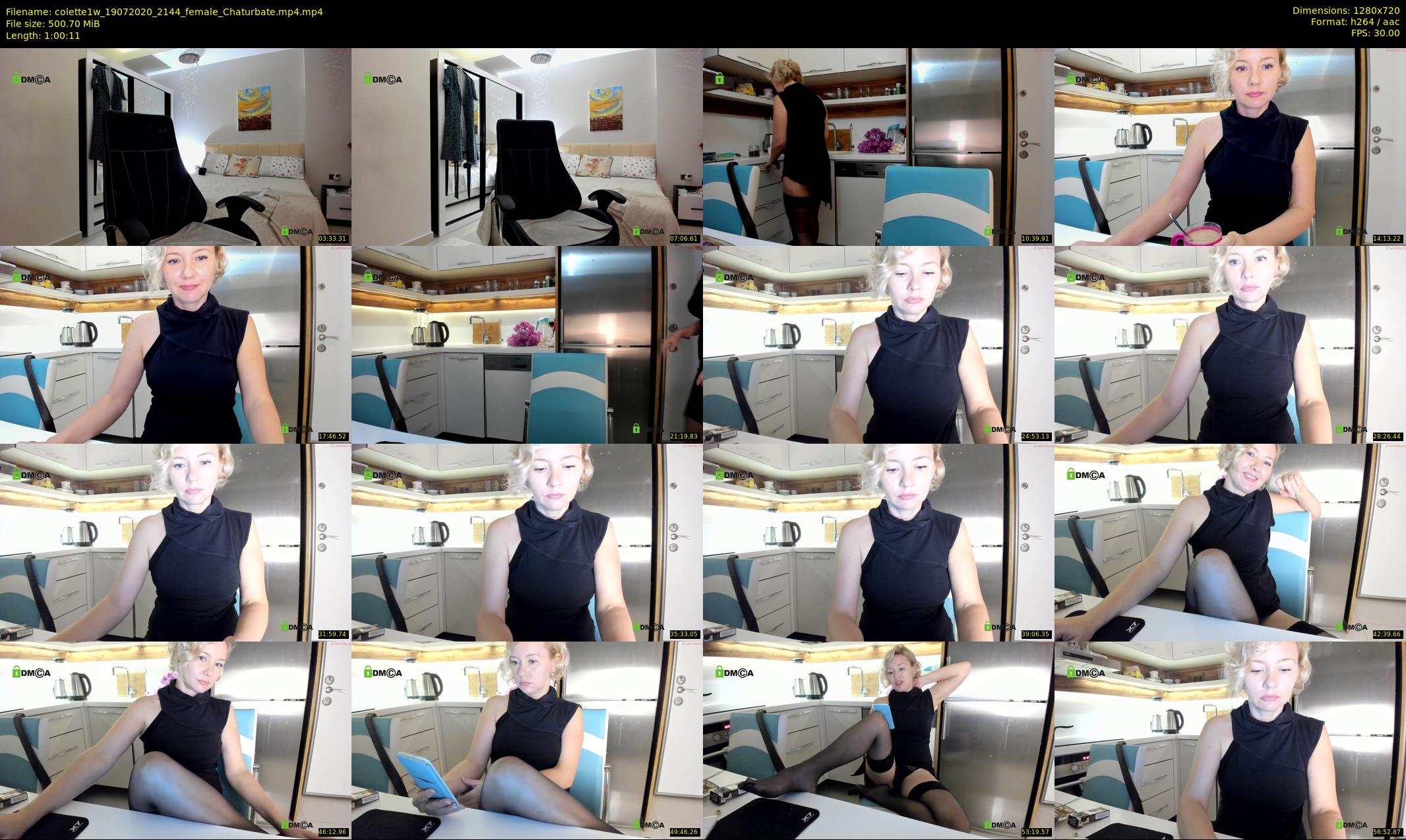 colette1w — 61 minute Chaturbate female cam show recording, 720p, Jul 19, 2020