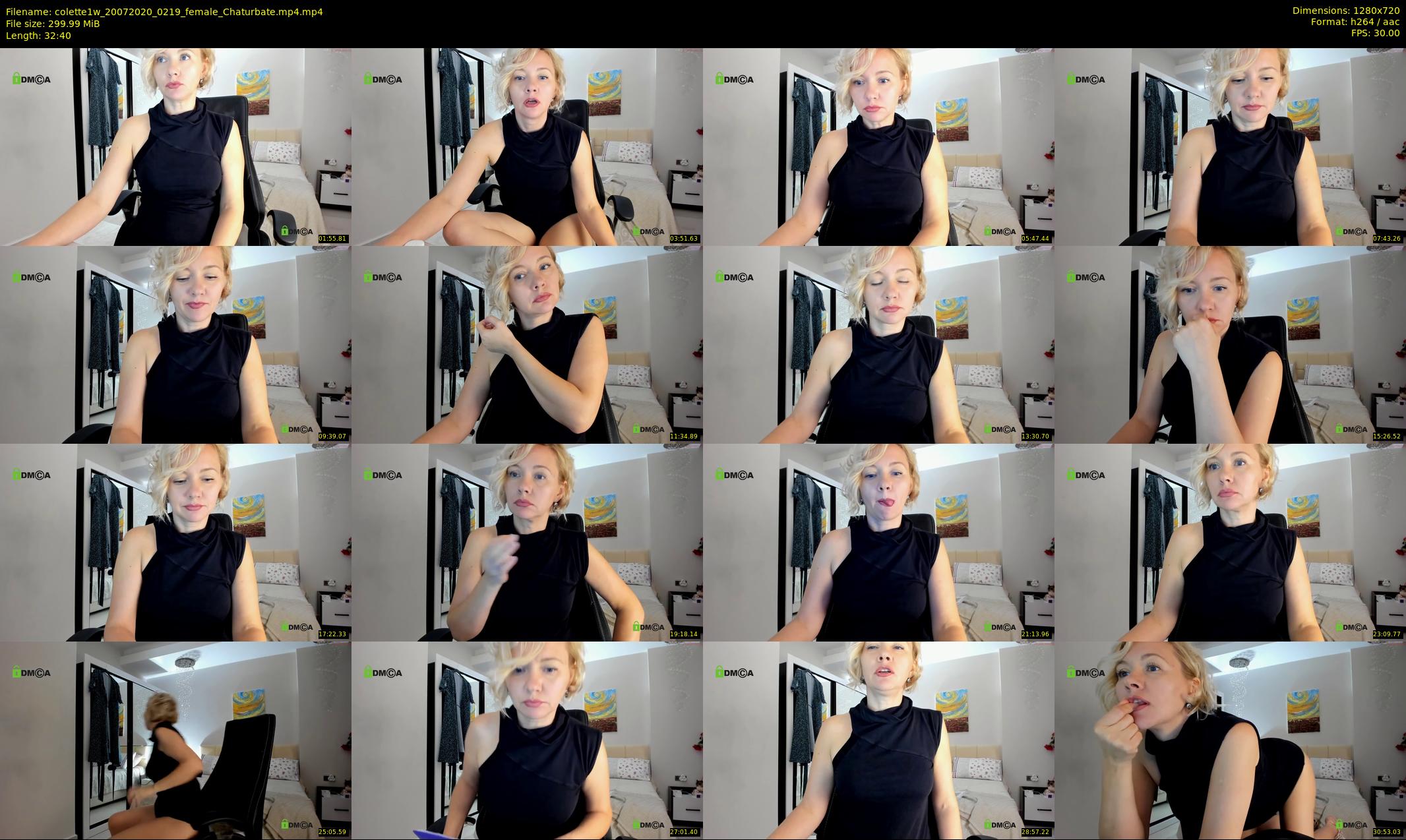 colette1w — 33 minute Chaturbate female cam show recording, 720p, Jul 20, 2020