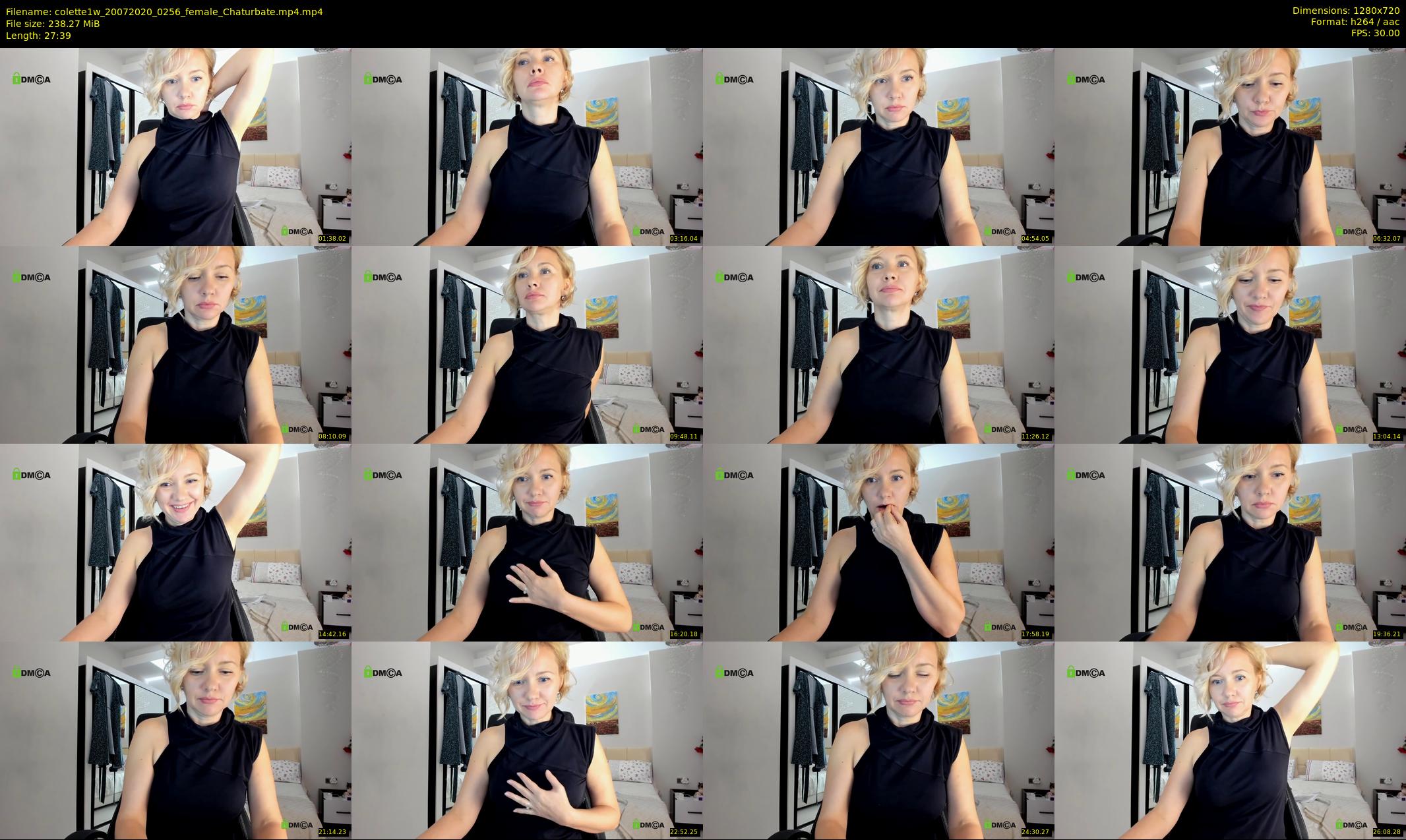 colette1w — 28 minute Chaturbate female cam show recording, 720p, Jul 20, 2020