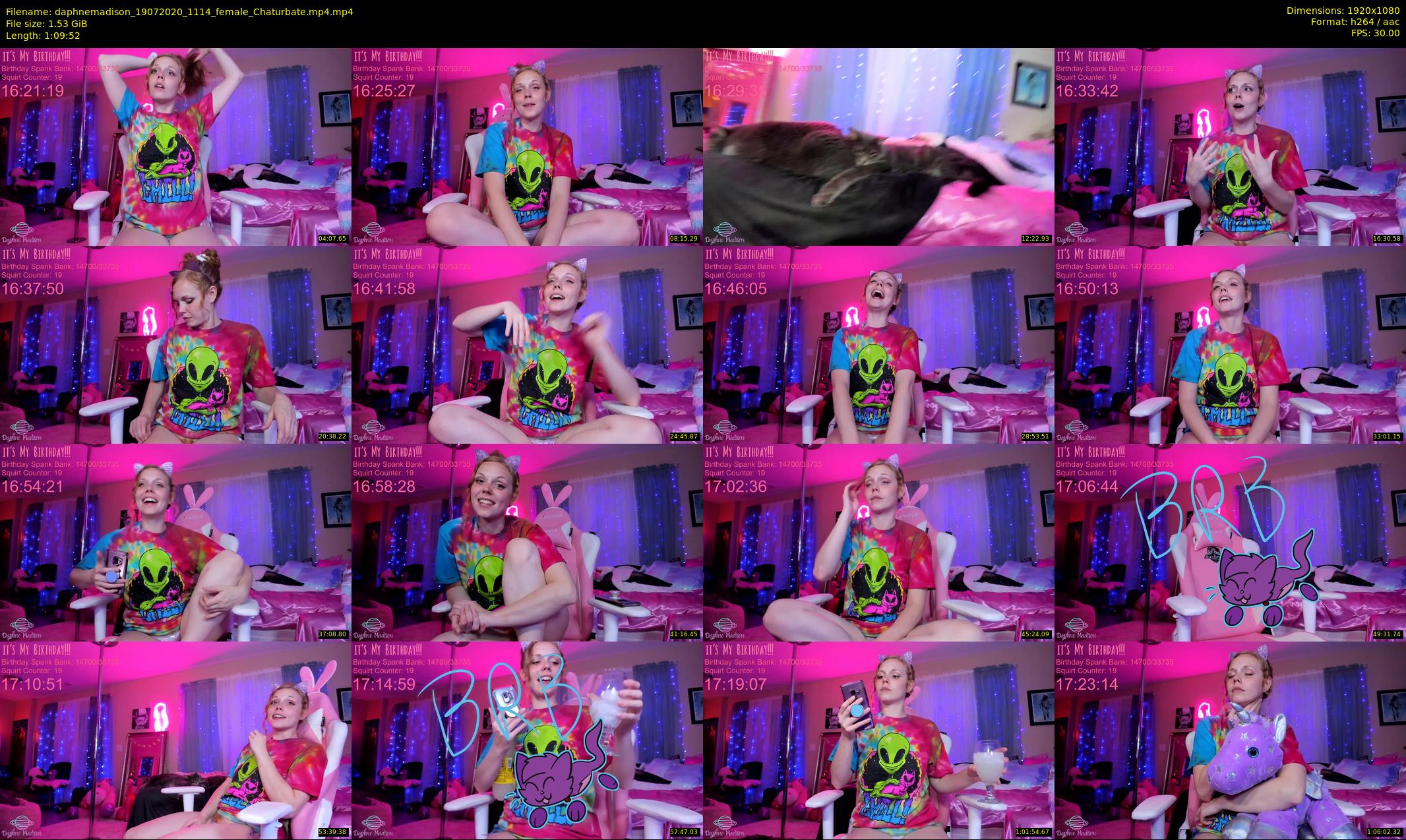 daphnemadison — 70 minute Chaturbate couple cam show recording, 1080p, Jul 19, 2020