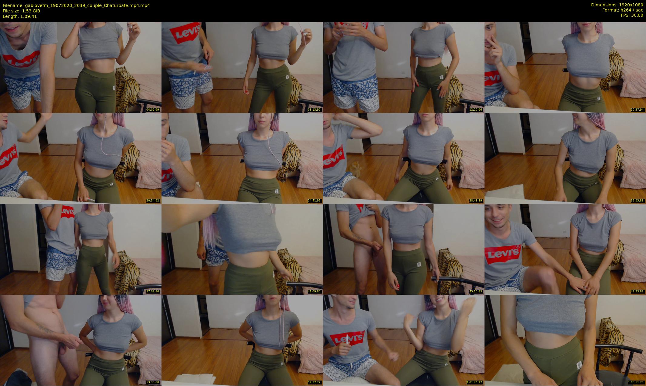 gablovetm — 70 minute Chaturbate couple cam show recording, 1080p, Jul 19, 2020