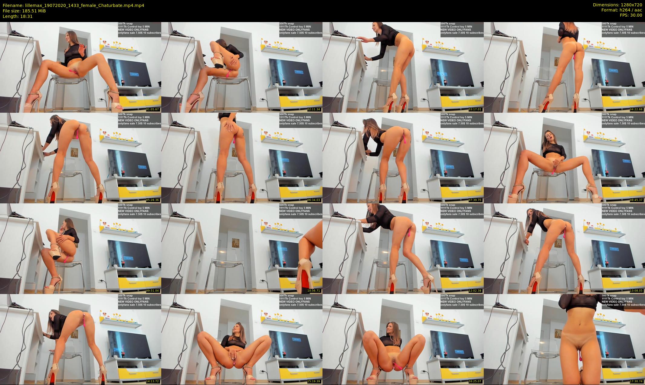 lillemax — 19 minute Chaturbate female cam show recording, 720p, Jul 19, 2020