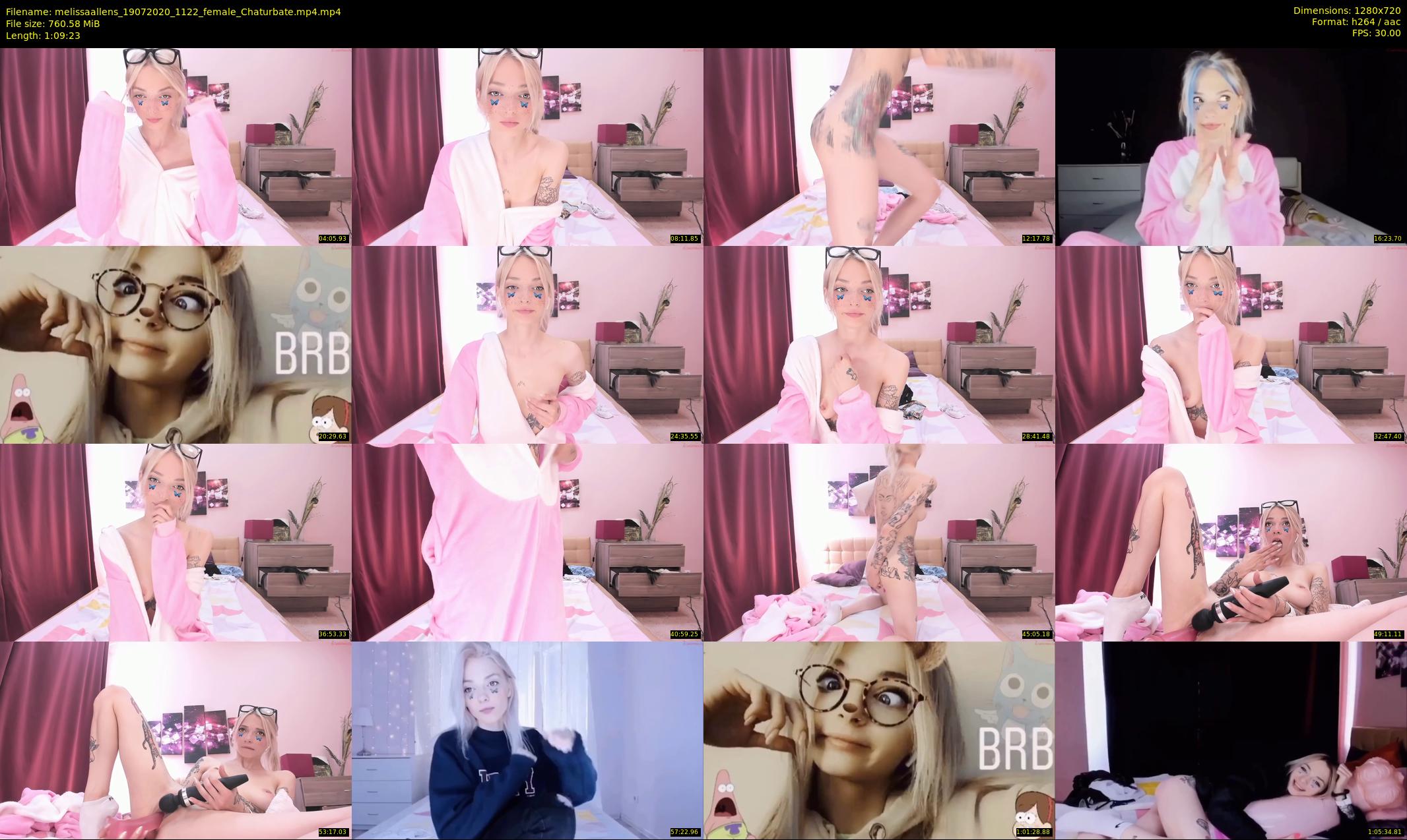 melissaallens — 70 minute Chaturbate female cam show recording, 720p, Jul 19, 2020