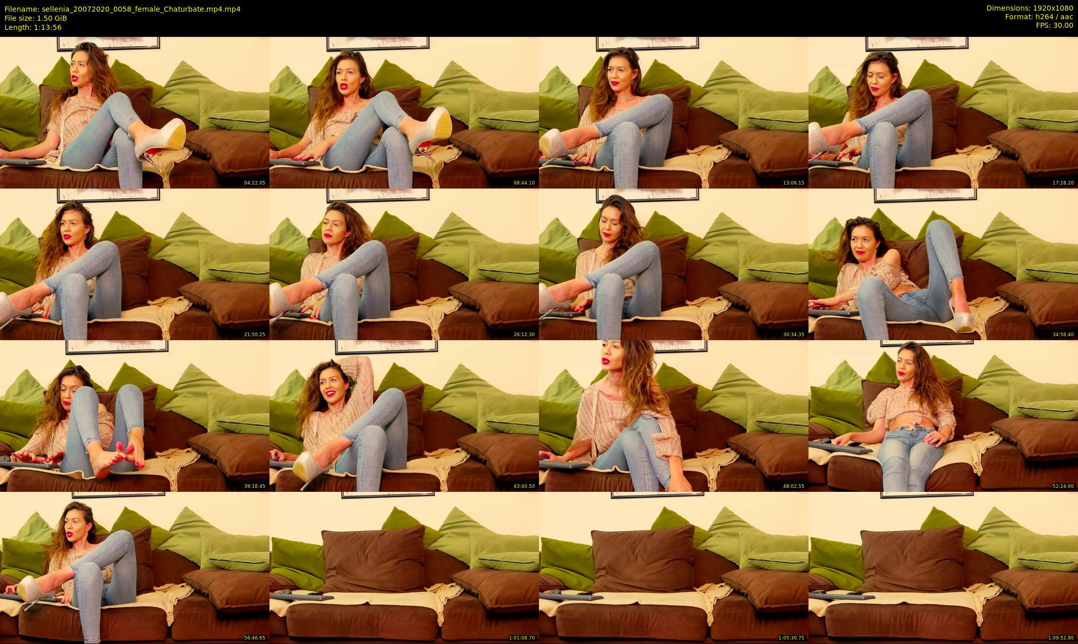 sellenia — 74 minute Chaturbate female cam show recording, 1080p, Jul 20, 2020