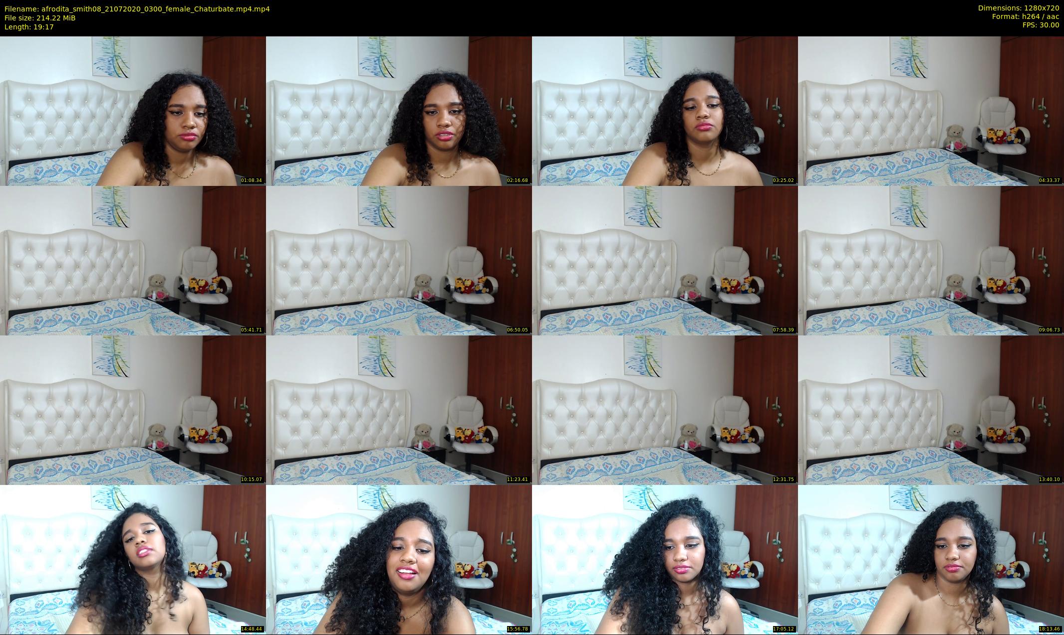 afrodita_smith08 — 20 minute Chaturbate female cam show recording, 720p, Jul 21, 2020