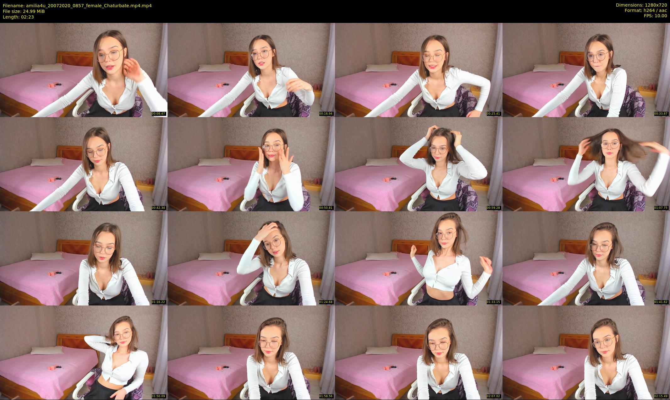 amilia4u — 3 minute Chaturbate female cam show recording, 720p, Jul 20, 2020